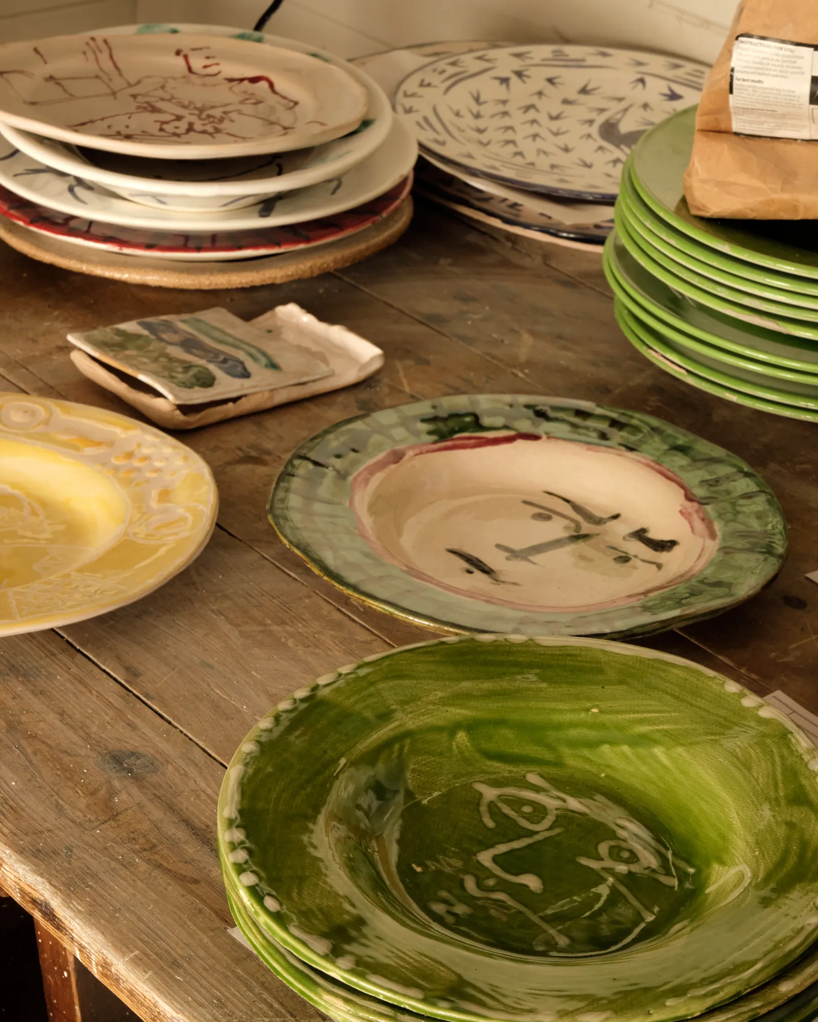 A collection of plates destined for 8 Holland Street.