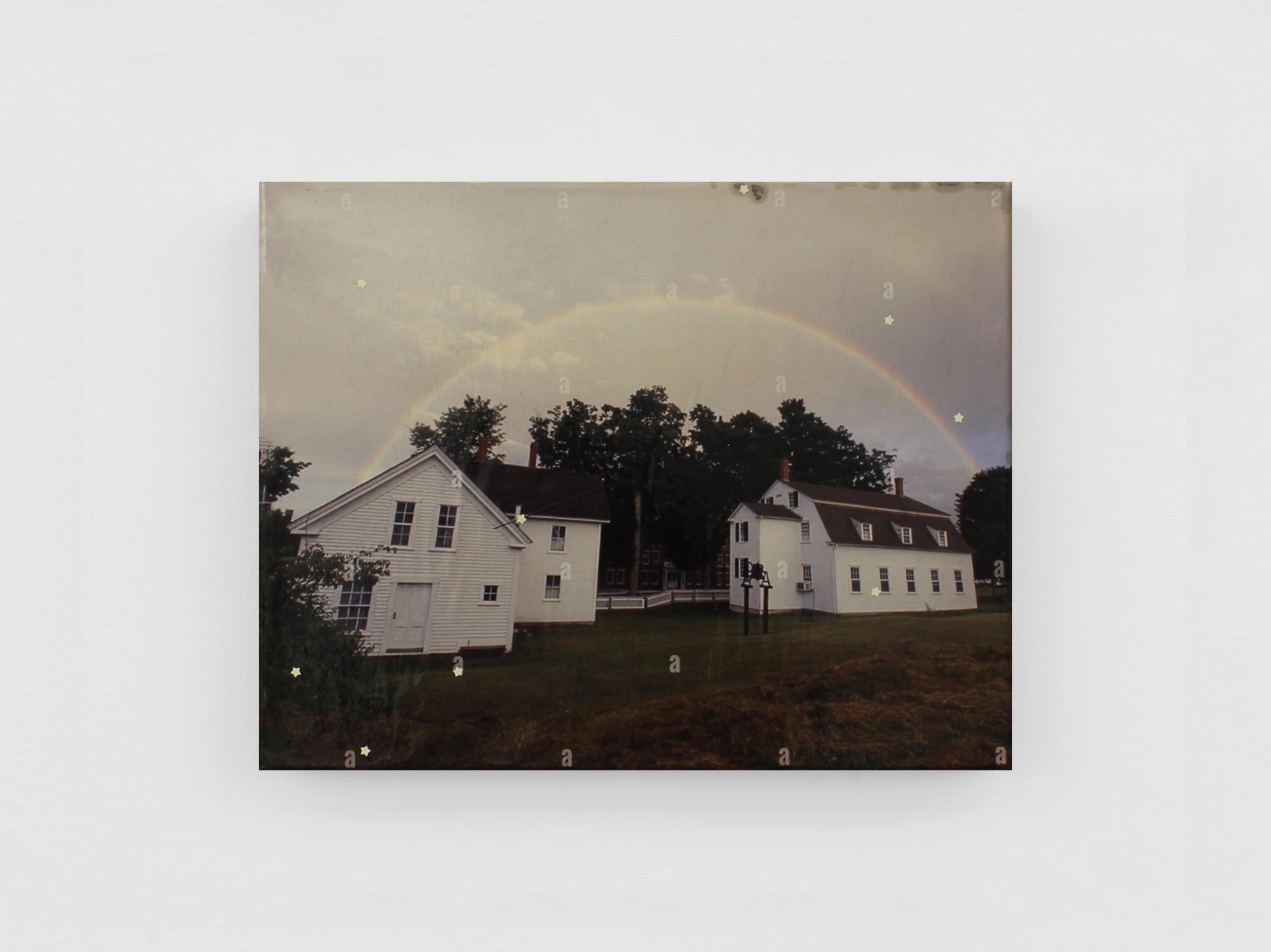 Stock Image (Shaker village with rainbow)
