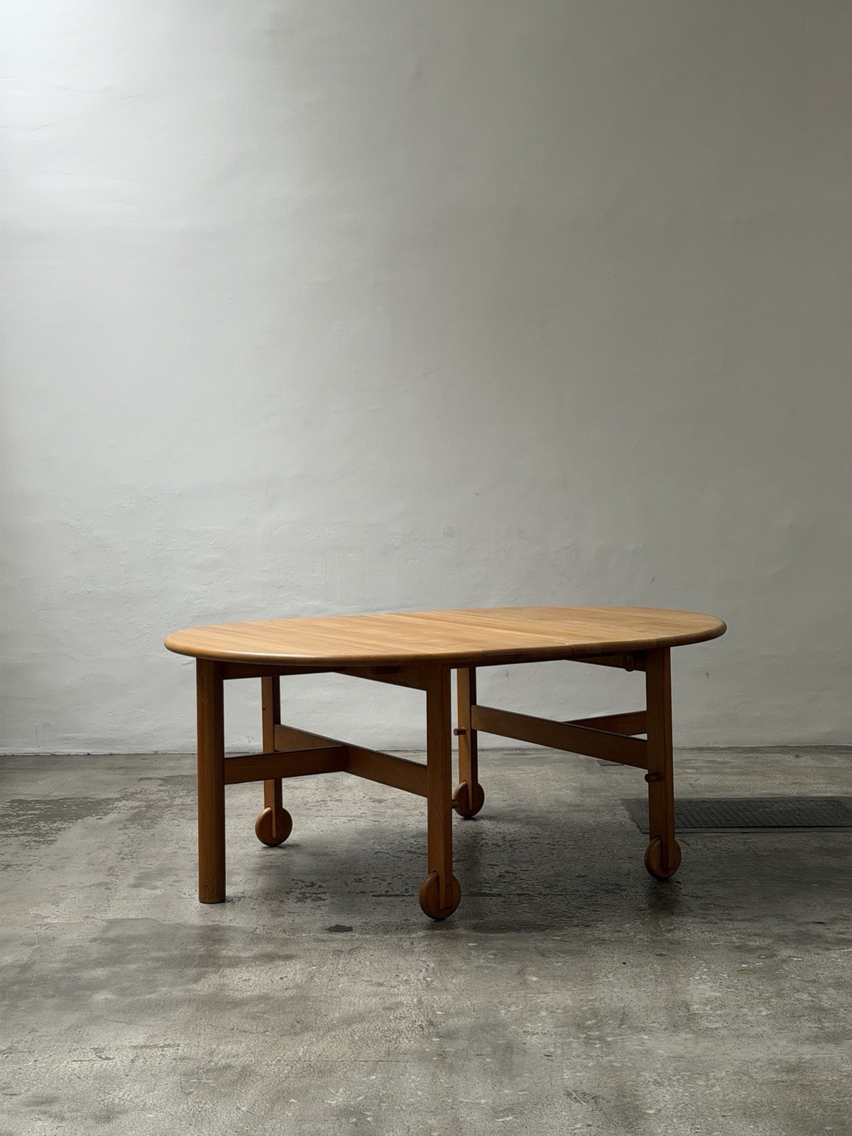 Solid Wood Dining Table with Wheels thumbnail 2