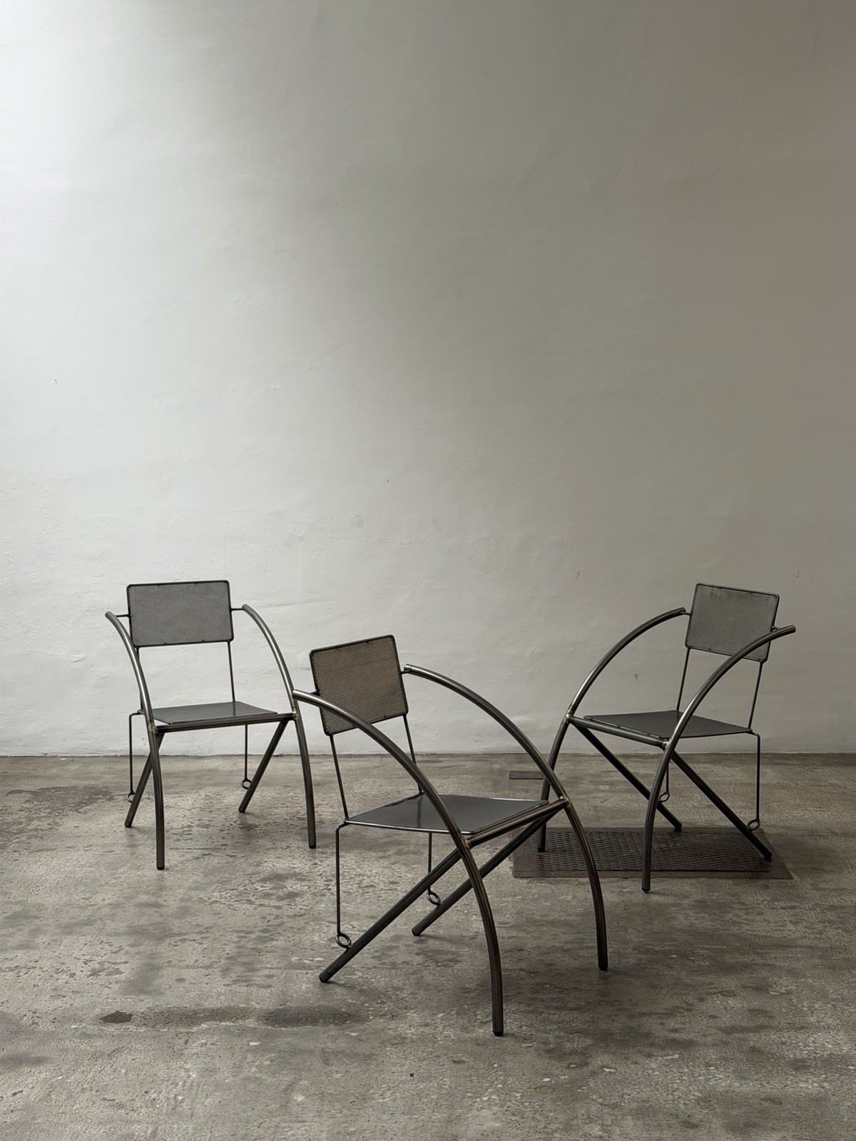 Unknown, Postmodern Steel Chair Set, Unknown thumbnail 2