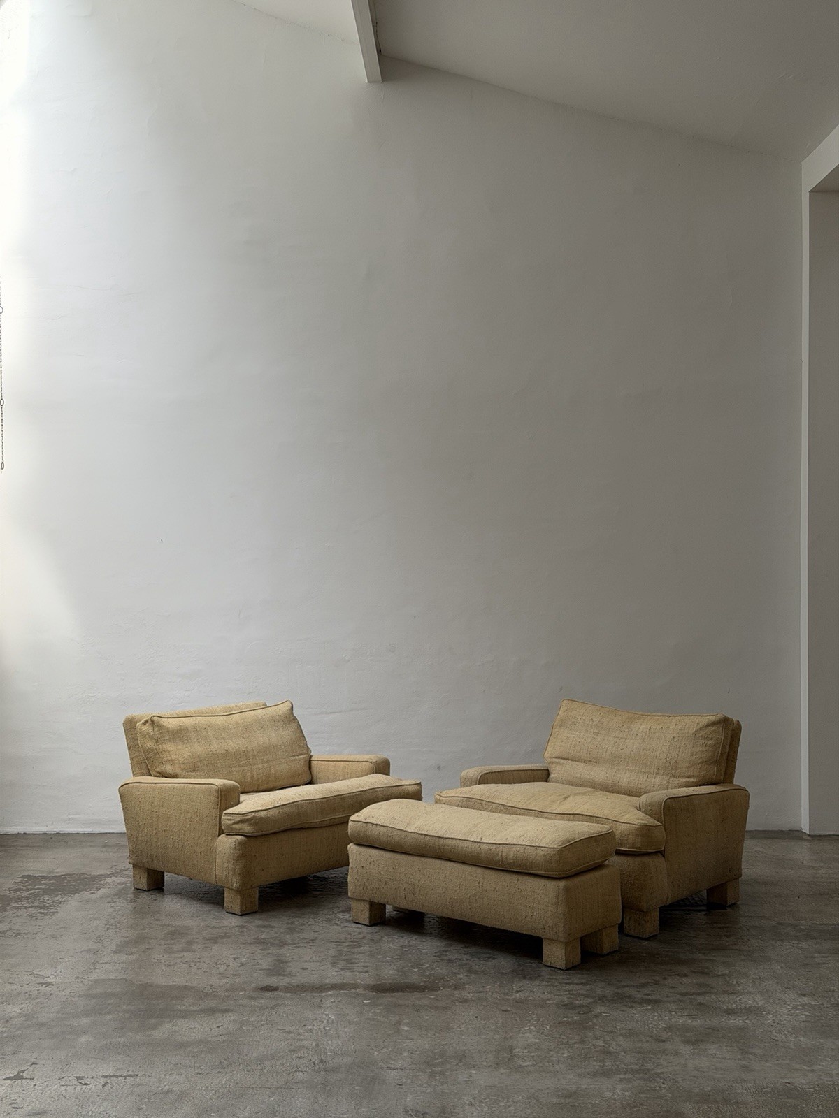 Cristian Liaigre attr.,Historical Design Lounge Chairs incl. Ottoman