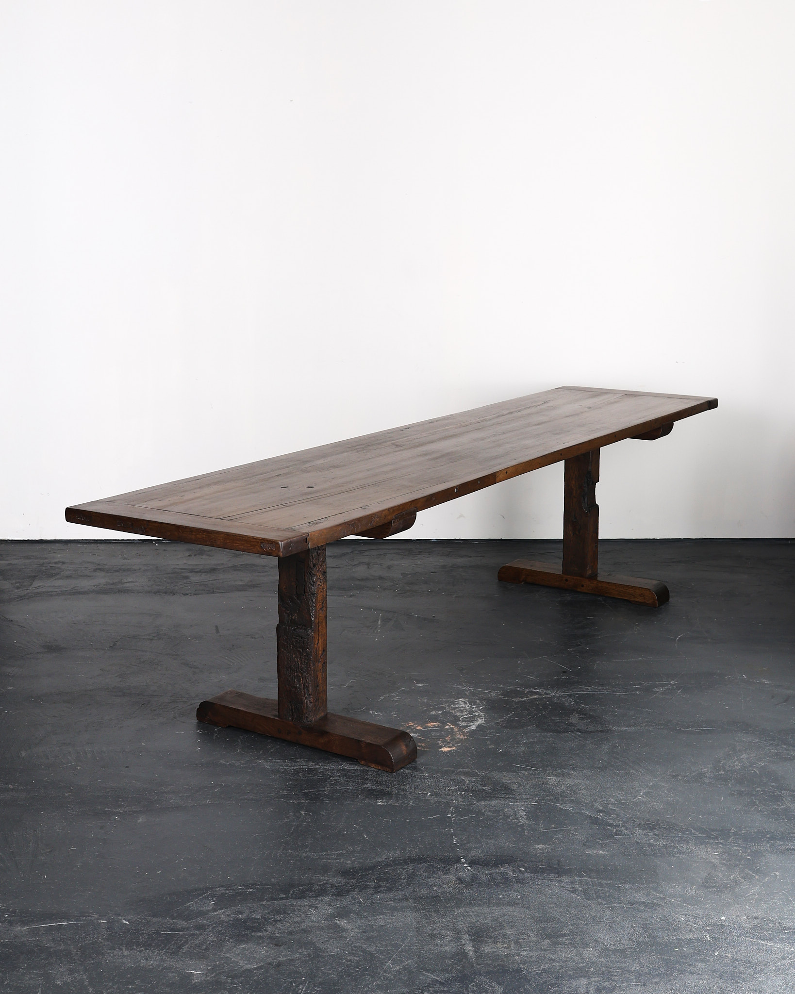 Incredible XL Matched Pair Of Late 18th C. Walnut Mountain Dinning Tables (Table 1)
