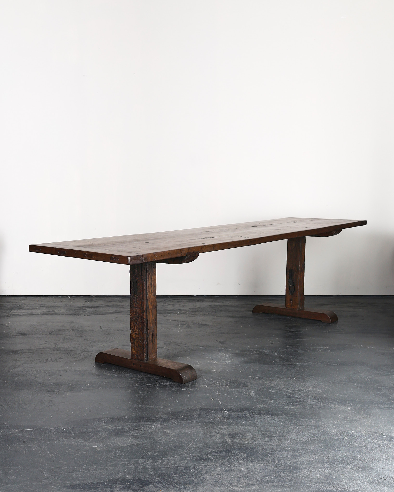 Incredible XL Matched Pair of late 18th C. Walnut Mountain Dinning Tables (Table 2)
