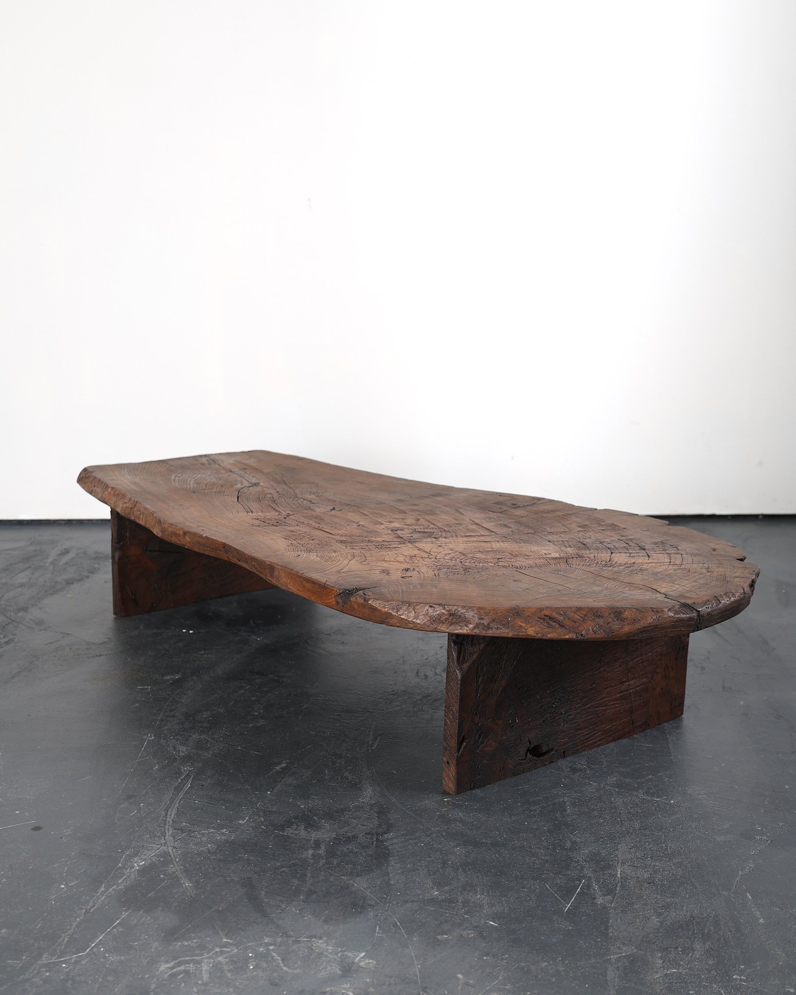 Large Primitive Low Table In 18th C. Portuguese Chestnut