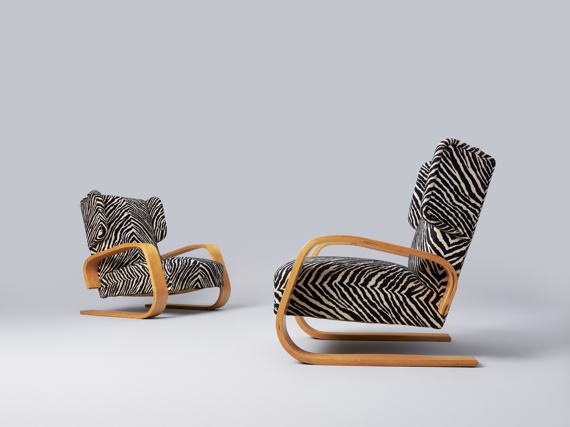Pair of Highback 'Tank' Armchairs