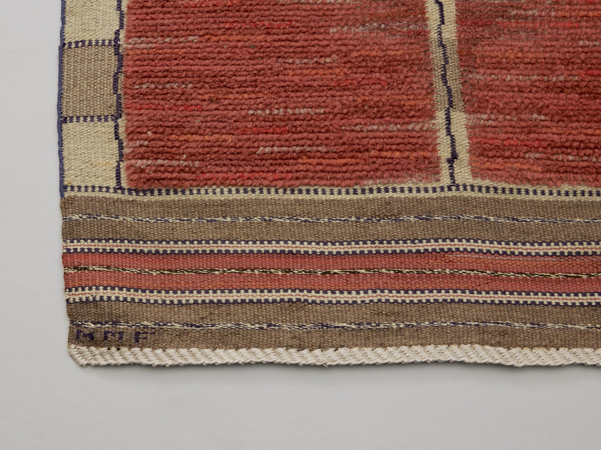 'Rutig Röd Halvflossa' Carpet image 5