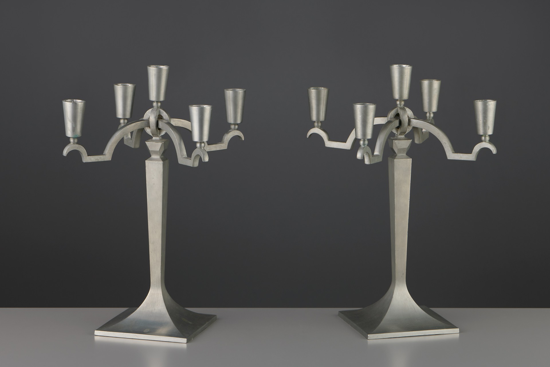 Pair of Pewter candlesticks