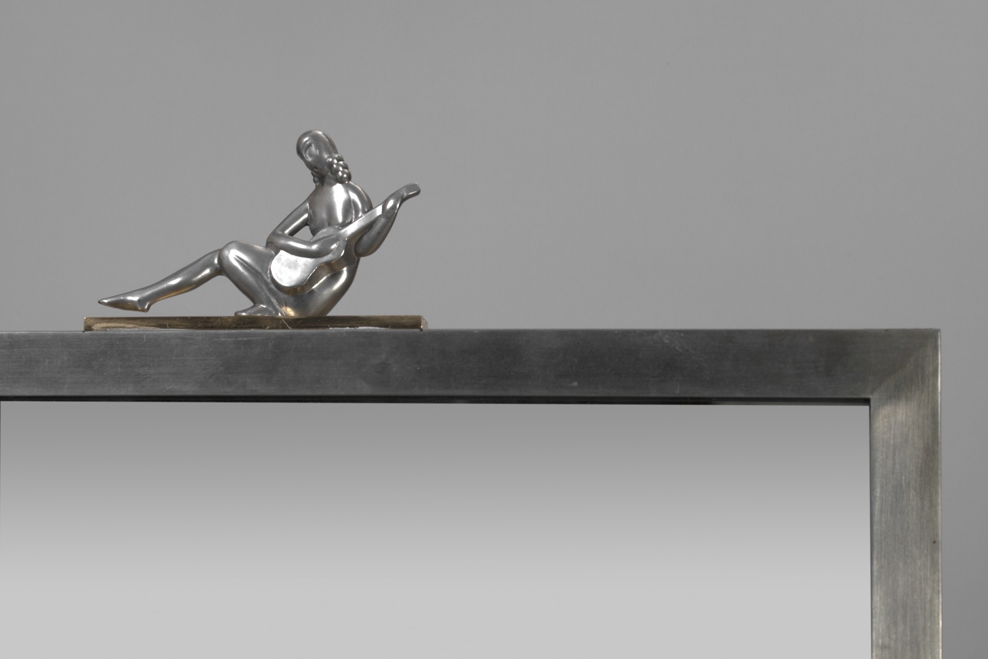 Large Pewter Mirror image 3