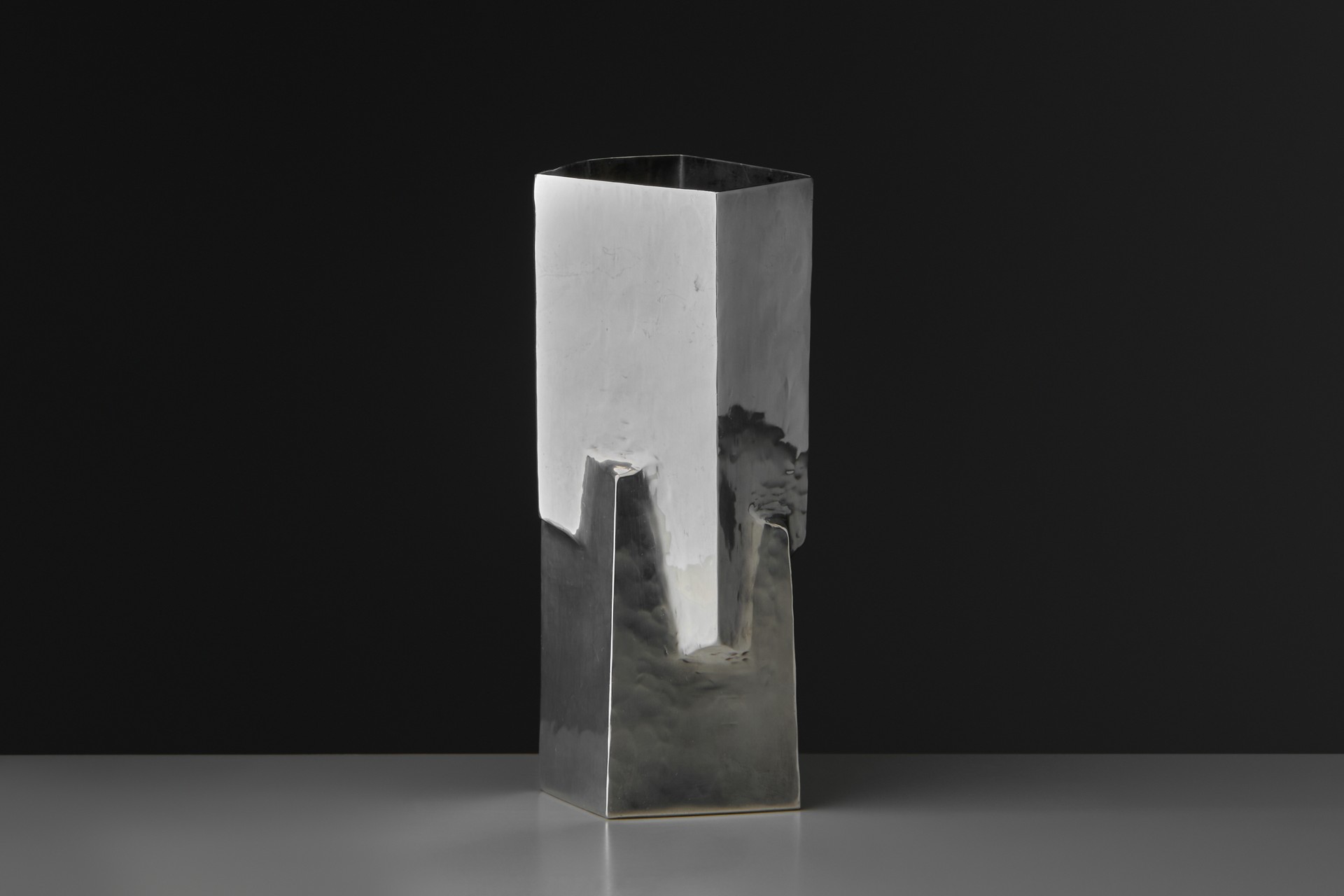 Brutalist Silver Vase image 5
