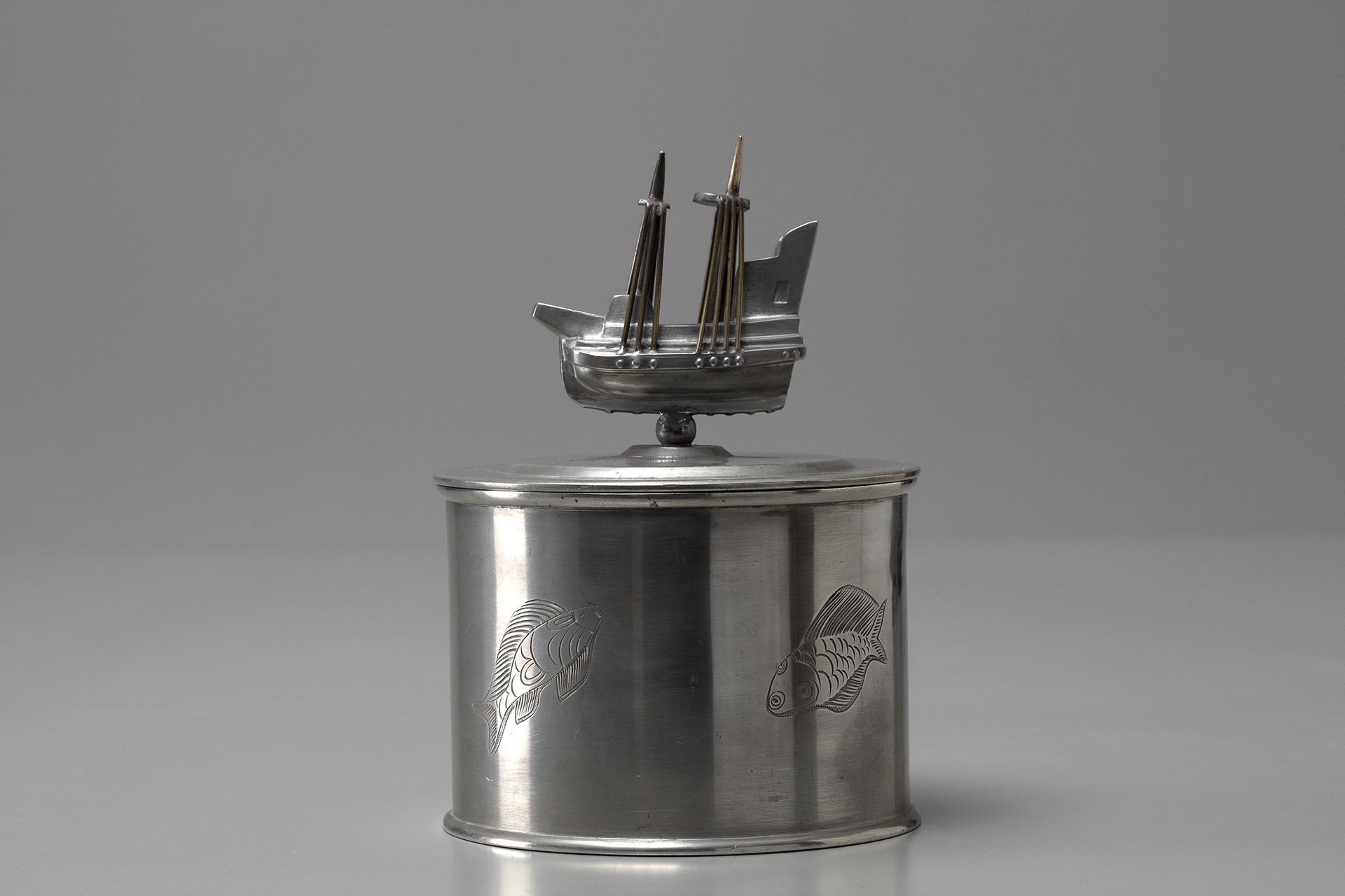 Pewter Jar With Lid image 2