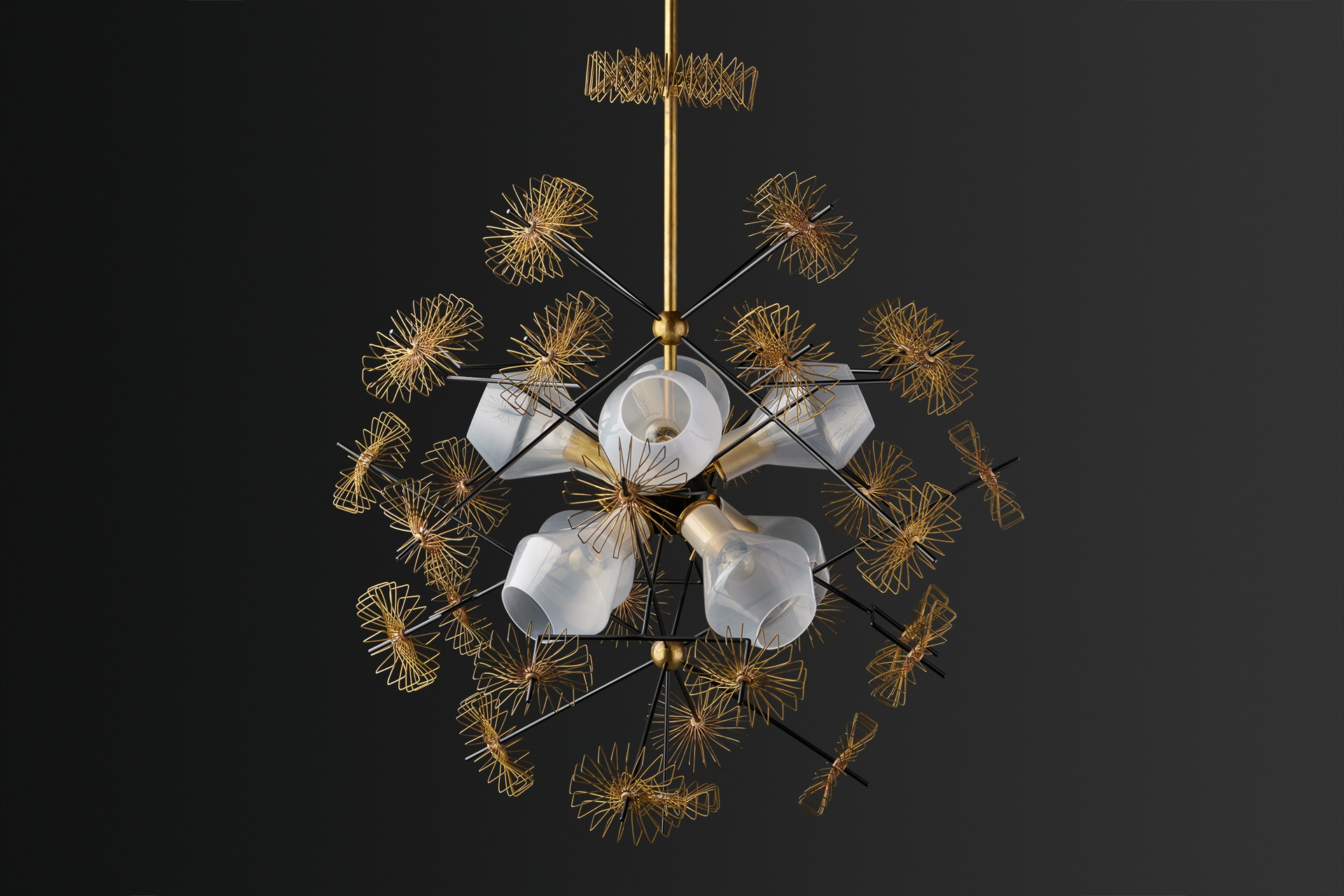 Large "Snowball" Chandelier image 4