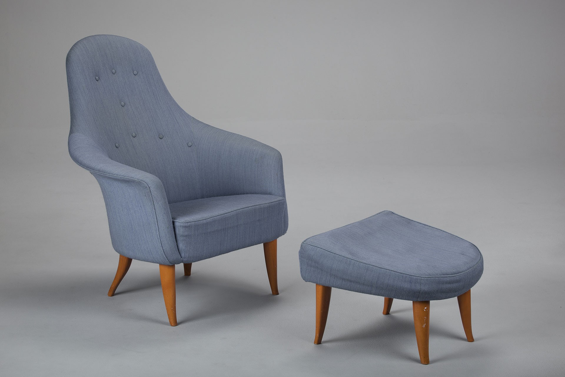 Armchair Big Adam with Foot Stool