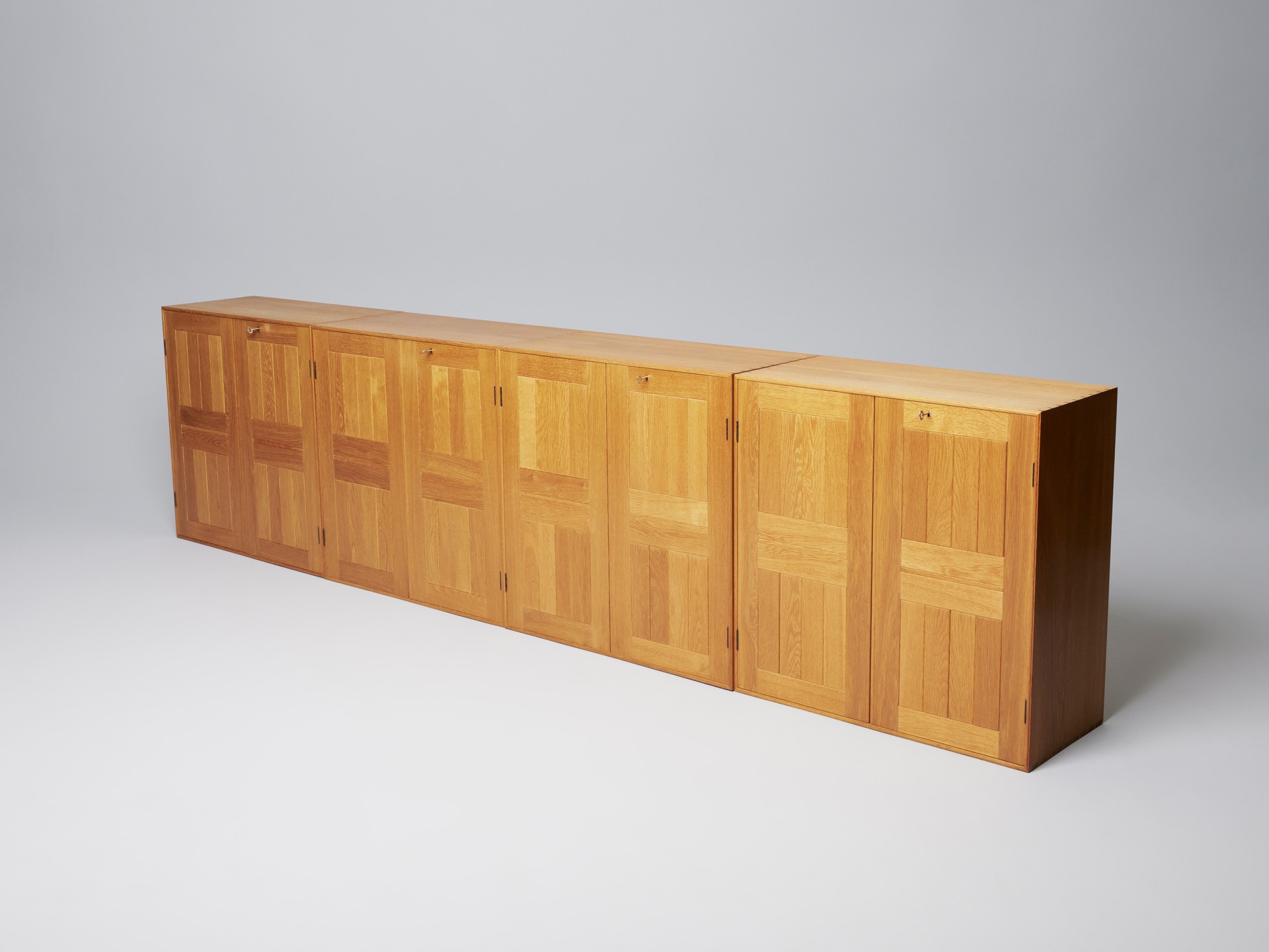 Set of Four Oak Cabinets image 2