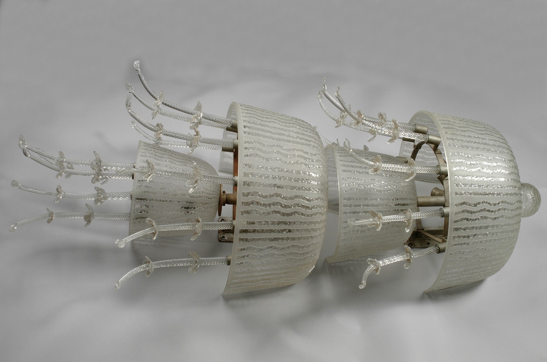 Pair of Large Orrefors Wall Fixtures image 4