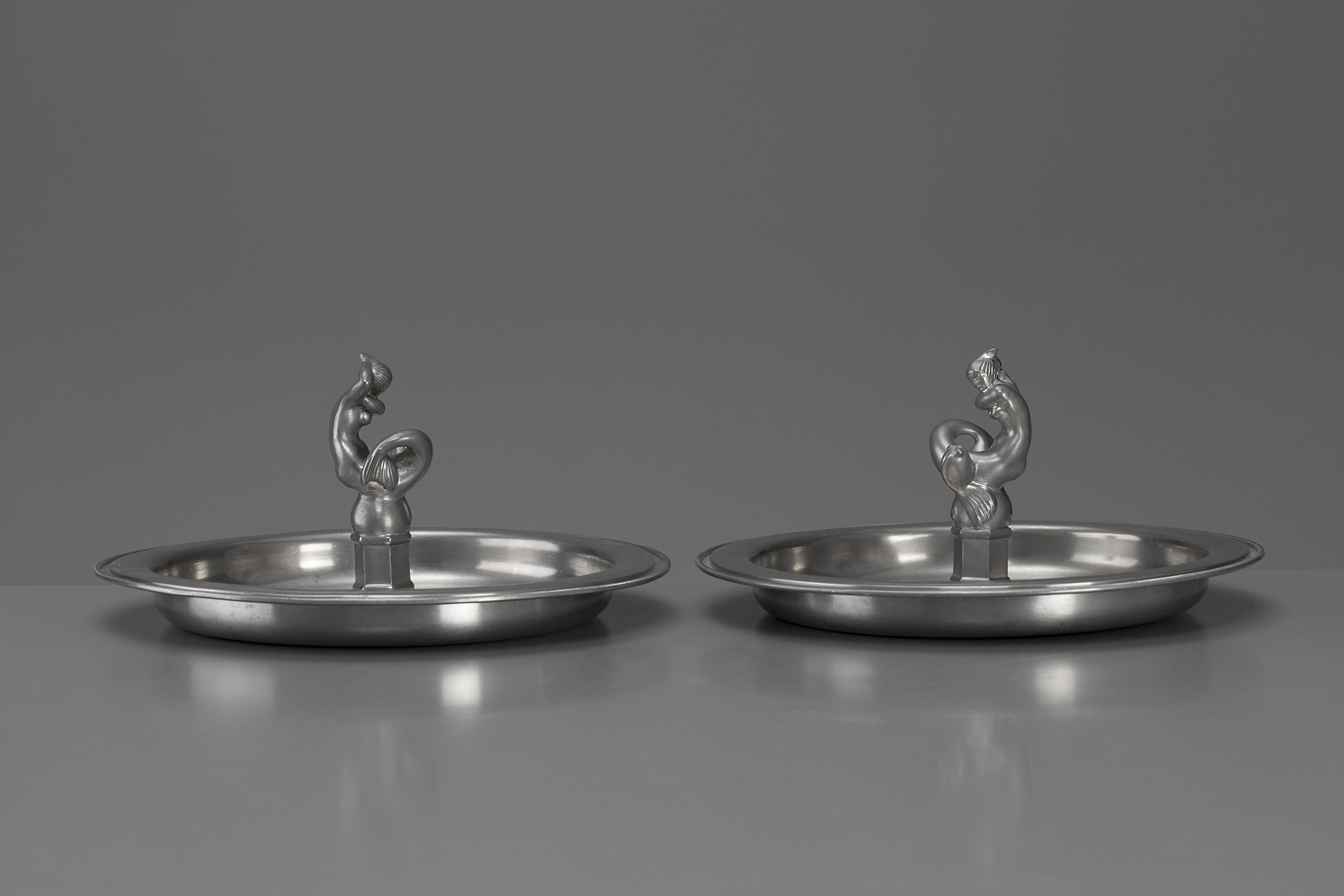 Pair of Pewter Dishes image 2