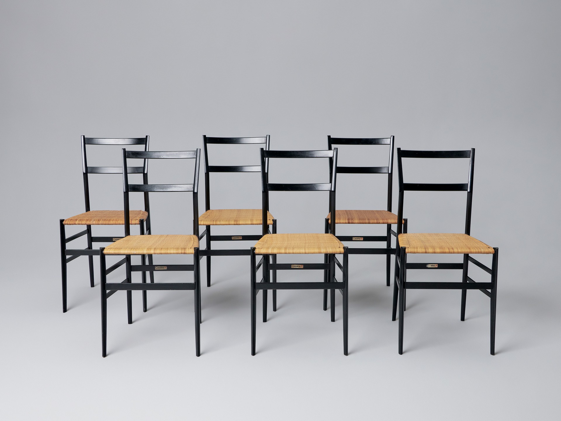 Set of Six 'Superleggera' Chairs