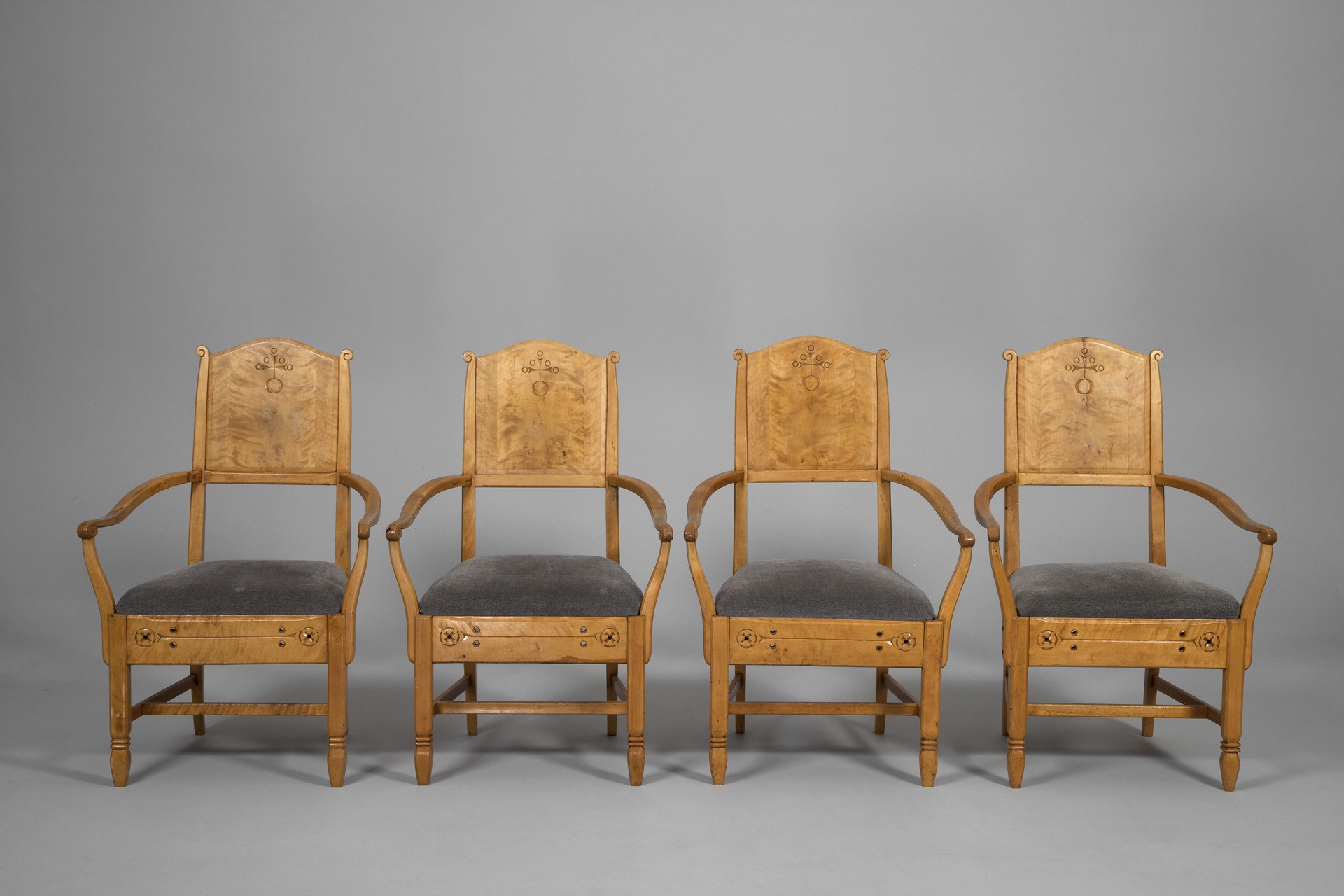 Four Arts and Crafts Armchairs image 2