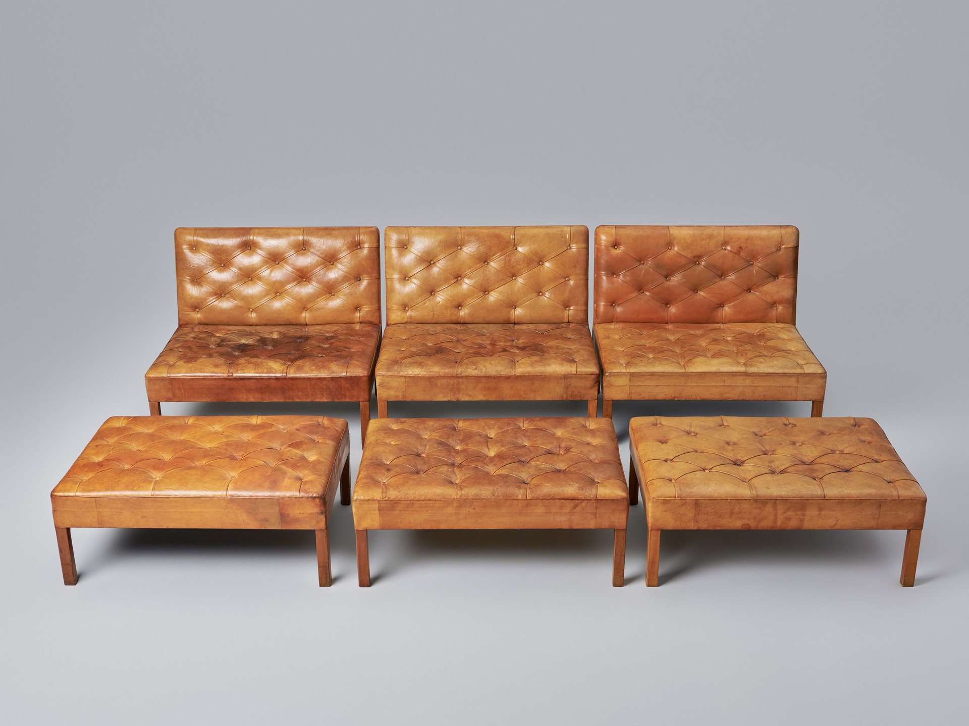 Set of three 'Addition' Sofas and Ottomans image 2