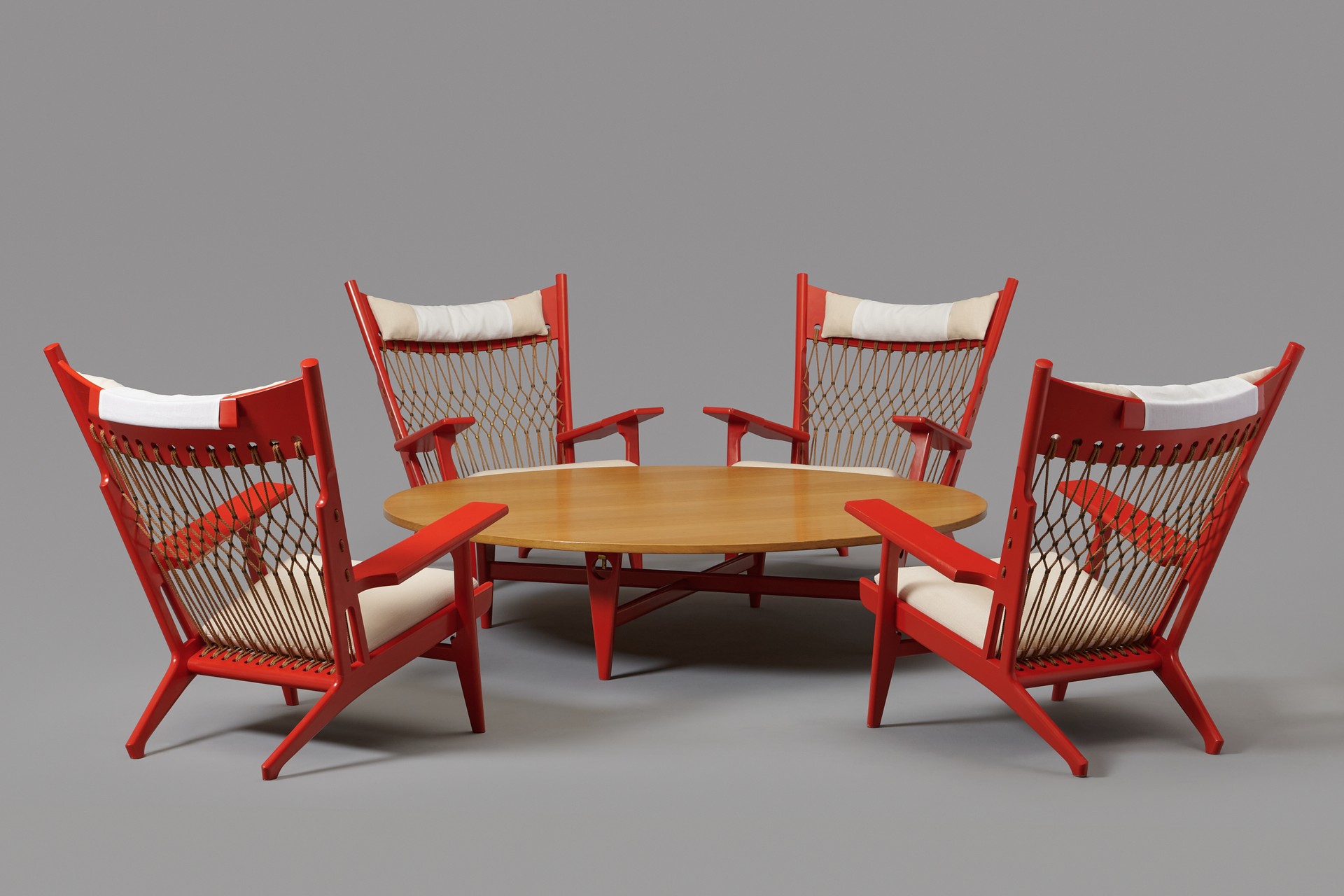 Pair of 'Web' Lounge Chairs, Model no. JH-719 image 8