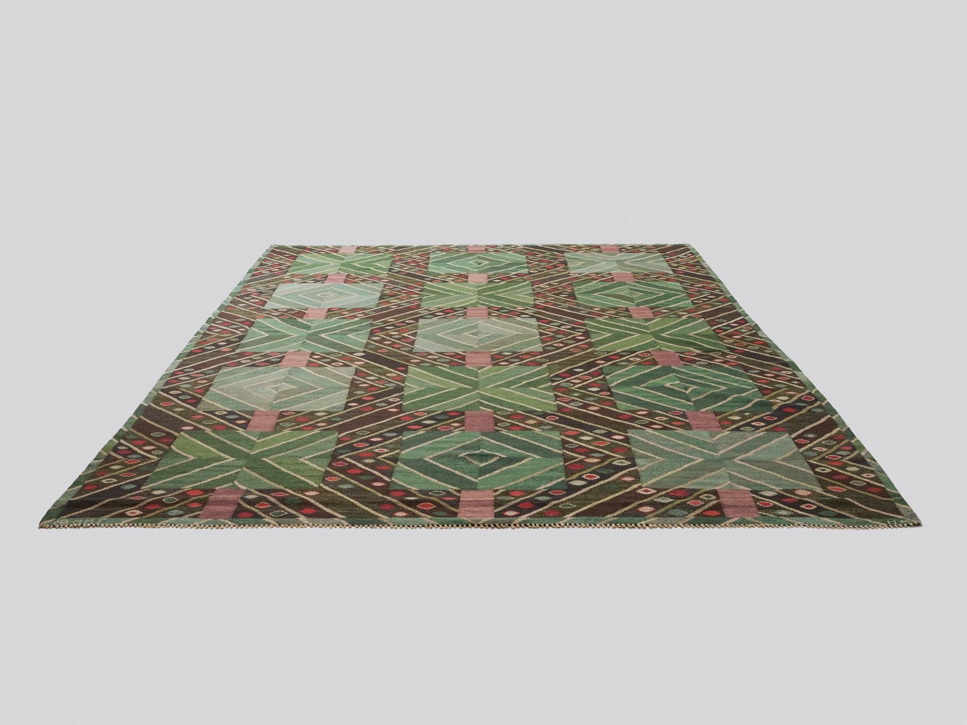 'Strålar Grön' Carpet image 3