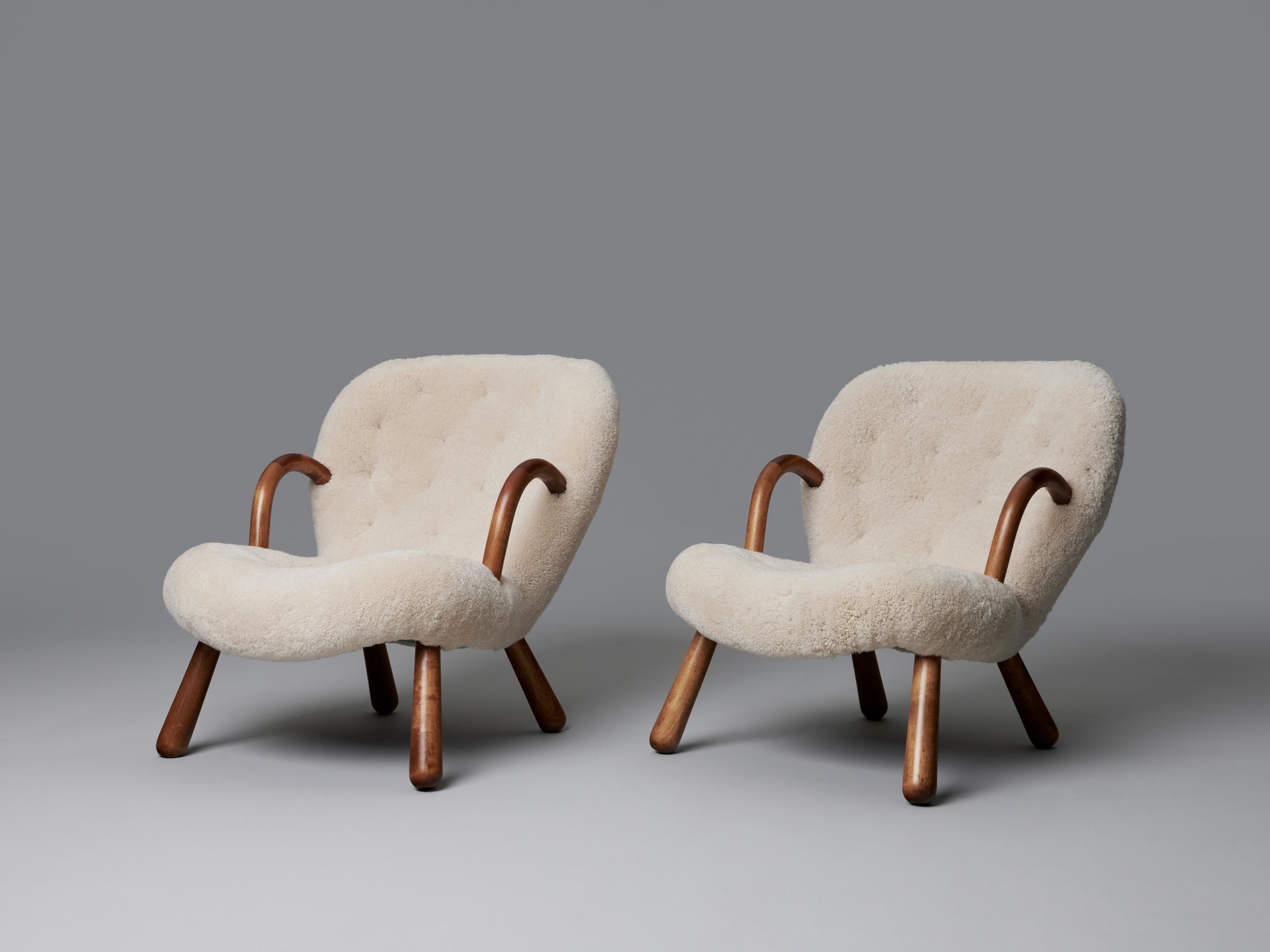Pair of 'Clam' Armchairs