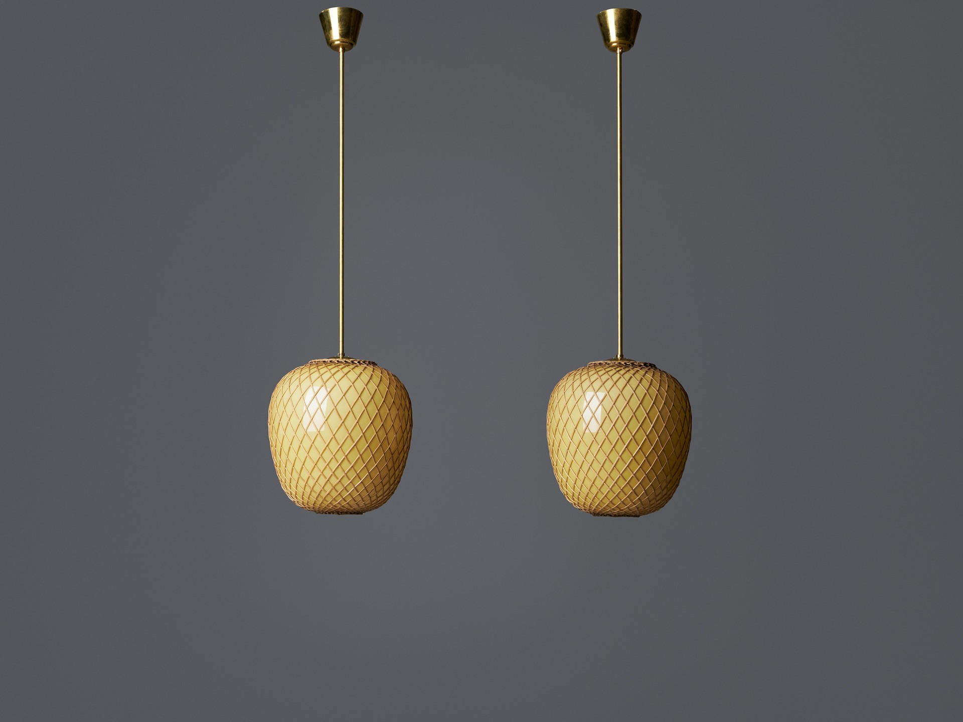 Pair of Swedish Ceiling Lamps
