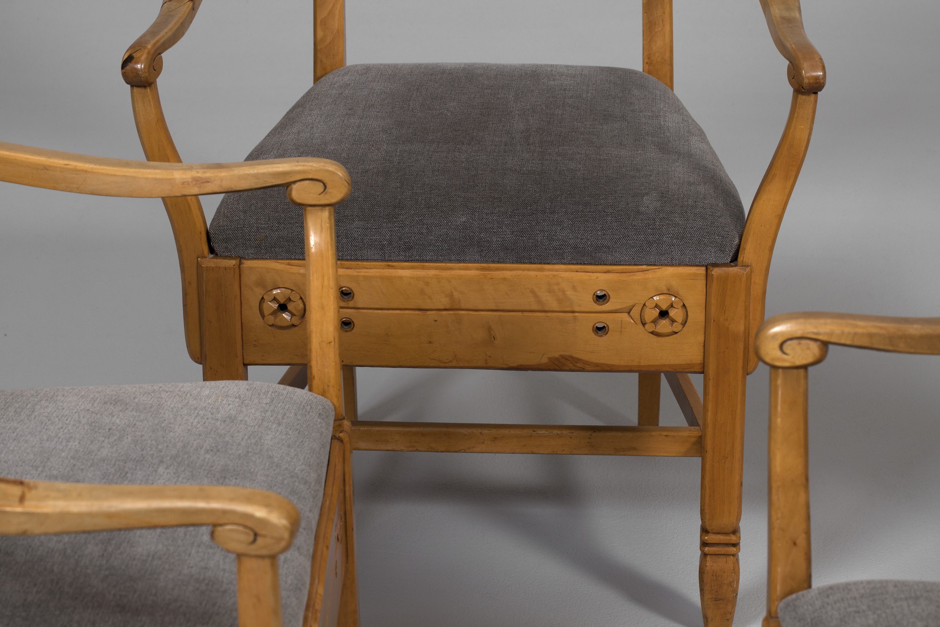 Four Arts and Crafts Armchairs image 4