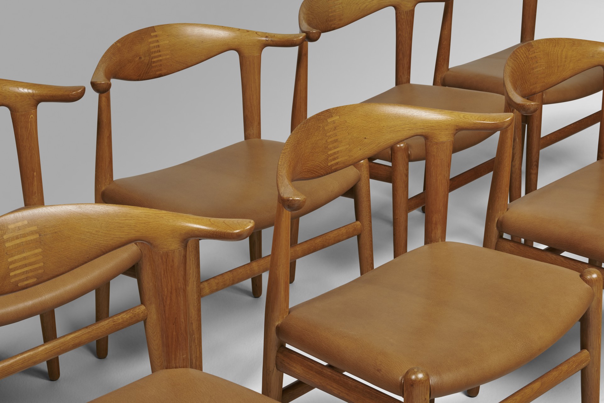 Set of Eight 'Cowhorn' Dining Chairs image 9