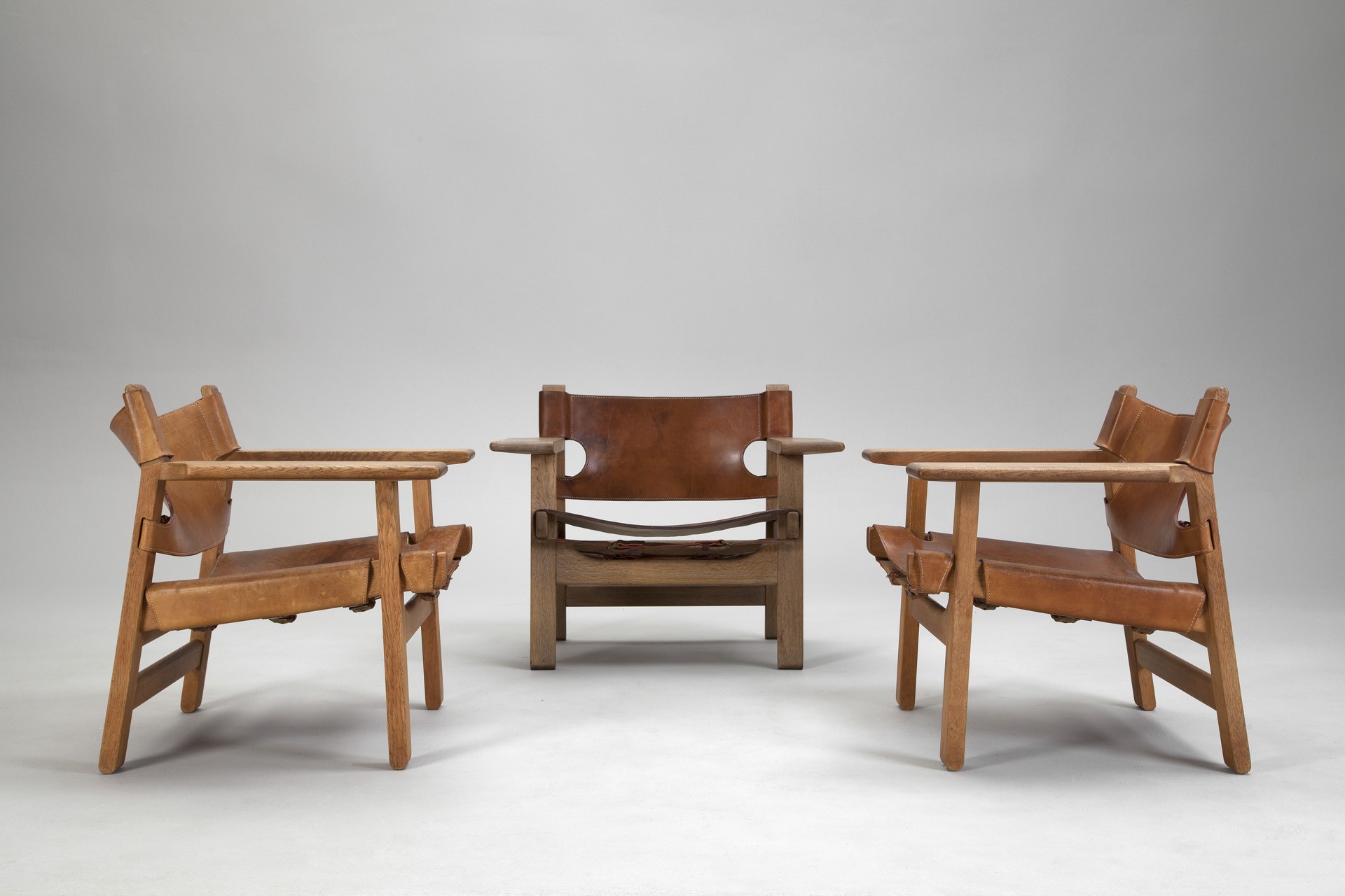 Set of Three Armchairs 'The Spanish Chair'