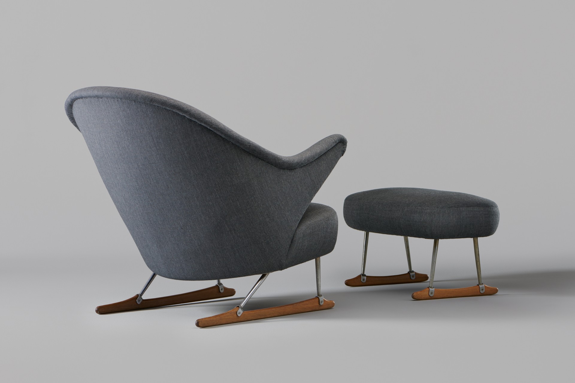 "Sleigh" Armchair and Footstool image 3