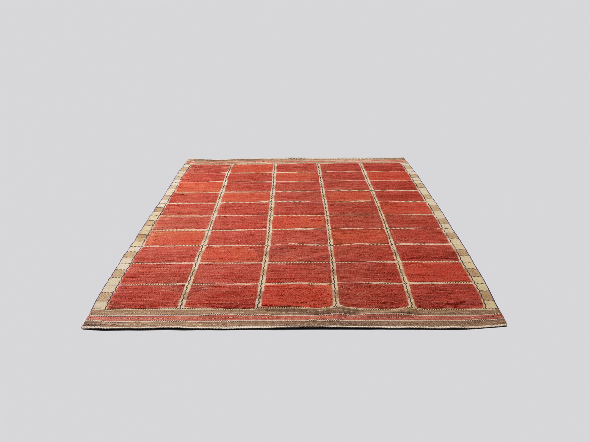 'Rutig Röd Halvflossa' Carpet image 3