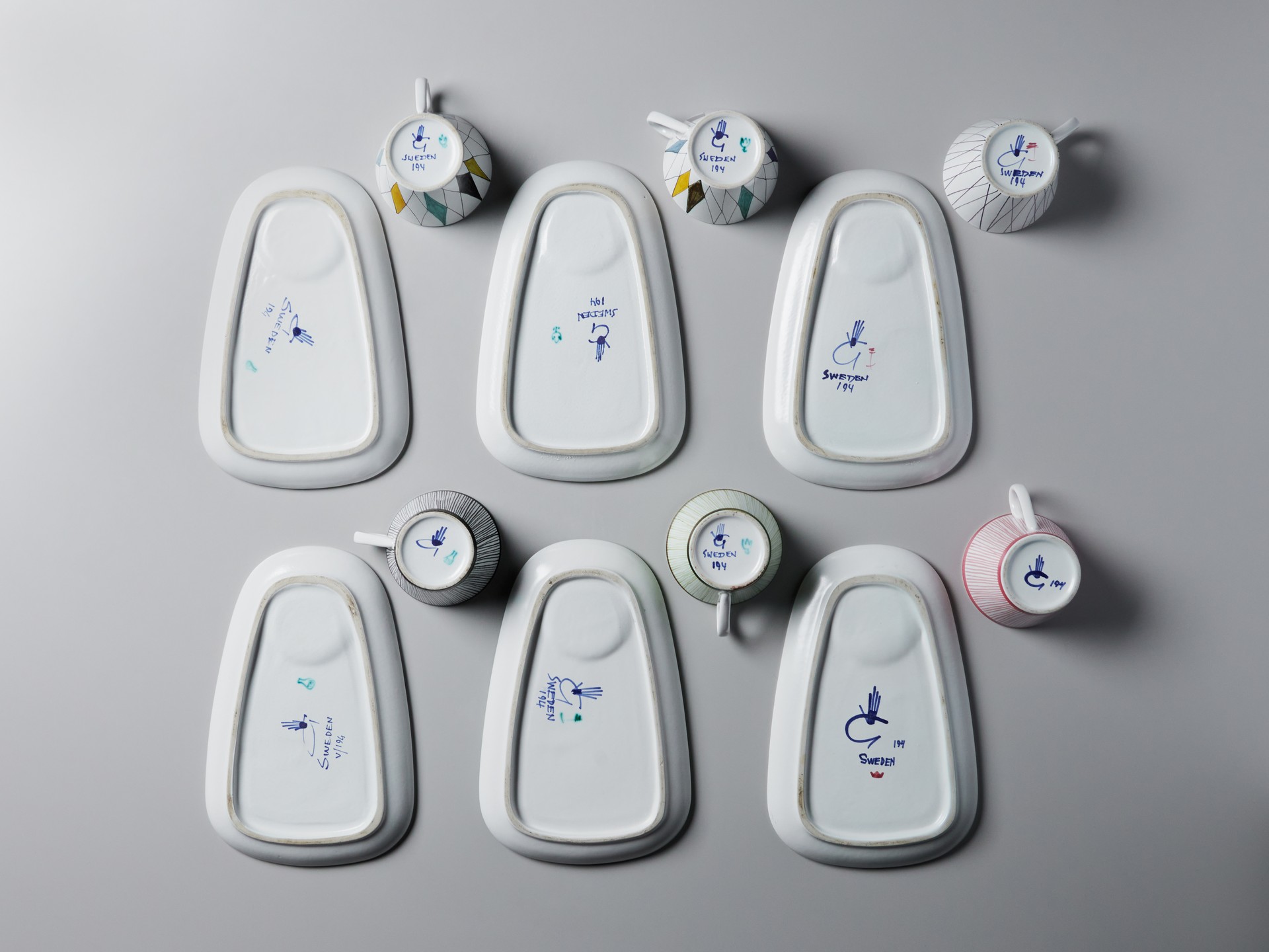 Six 'TV' Cups and Saucers image 9