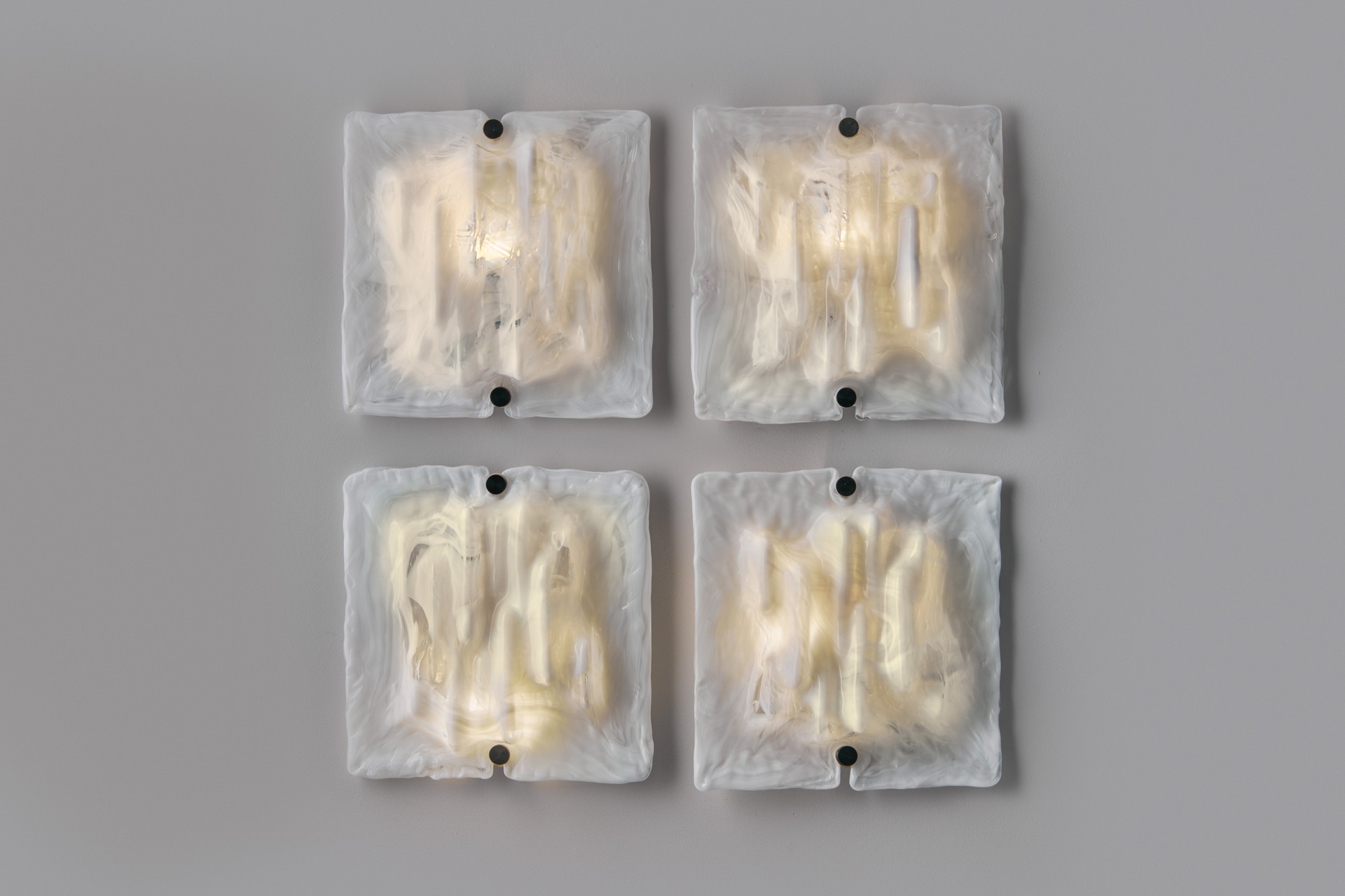 Set of Four Wall / Ceiling Lamps