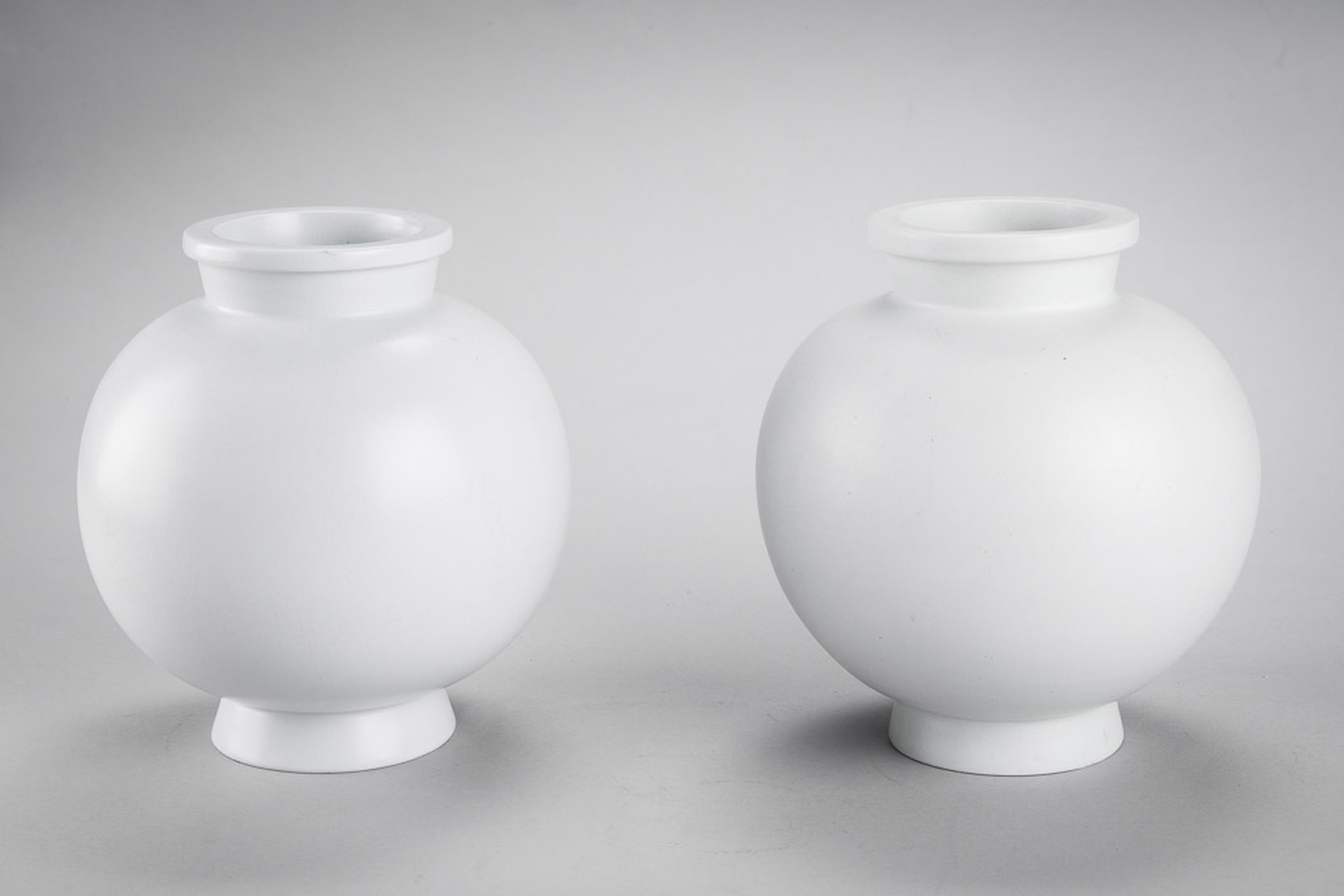 Pair of white Carrara Vases