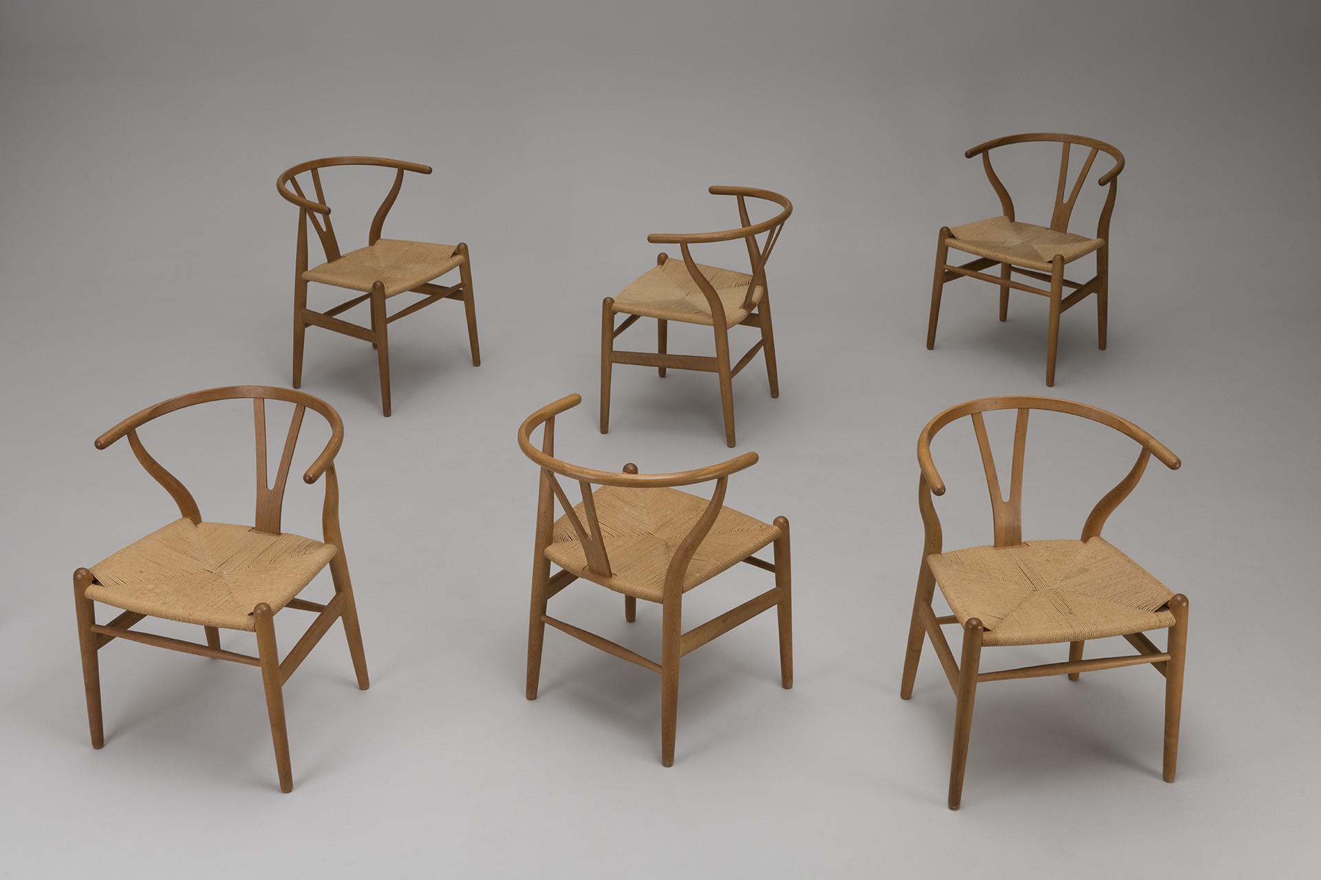 Set of Six 'Wishbone' Armchairs, Model no. CH-24 image 2