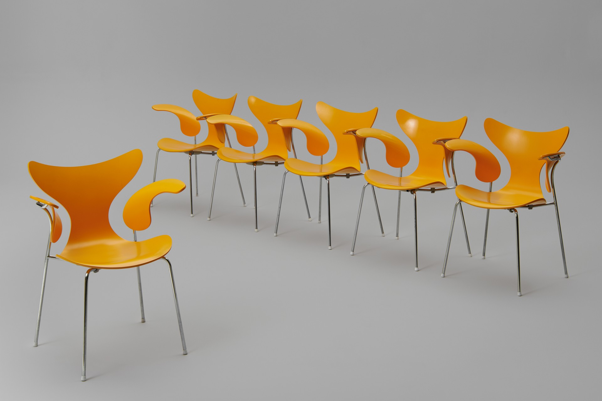 Set of Six 'Seagull' Chairs, Model no. 3108