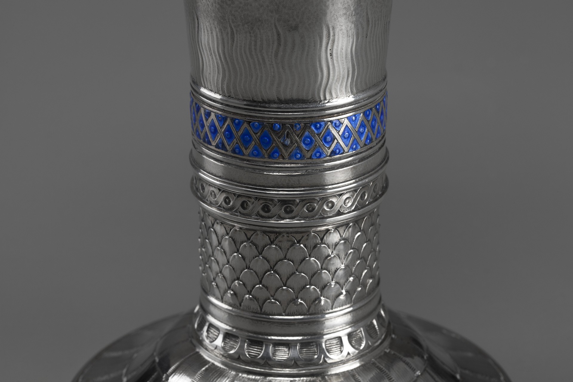 Silver and Enamel Vase image 3