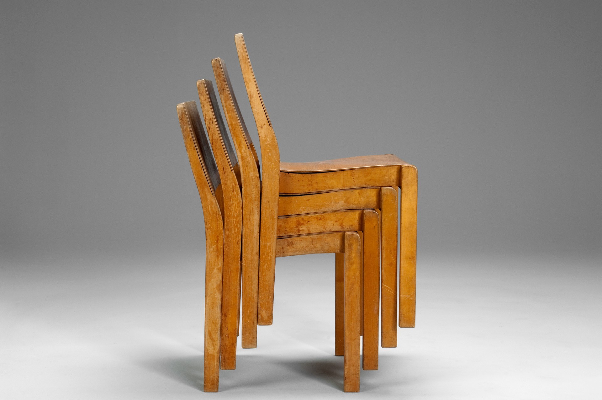 Four Stacking Chairs No. 611 image 2