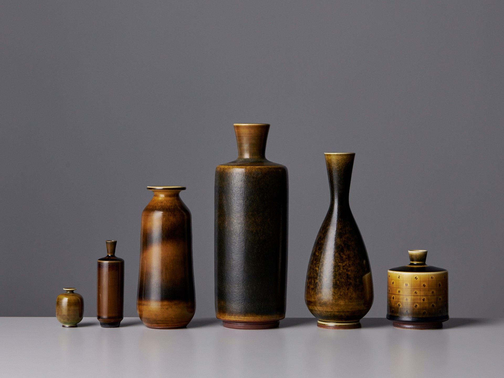 Group of Six Vases