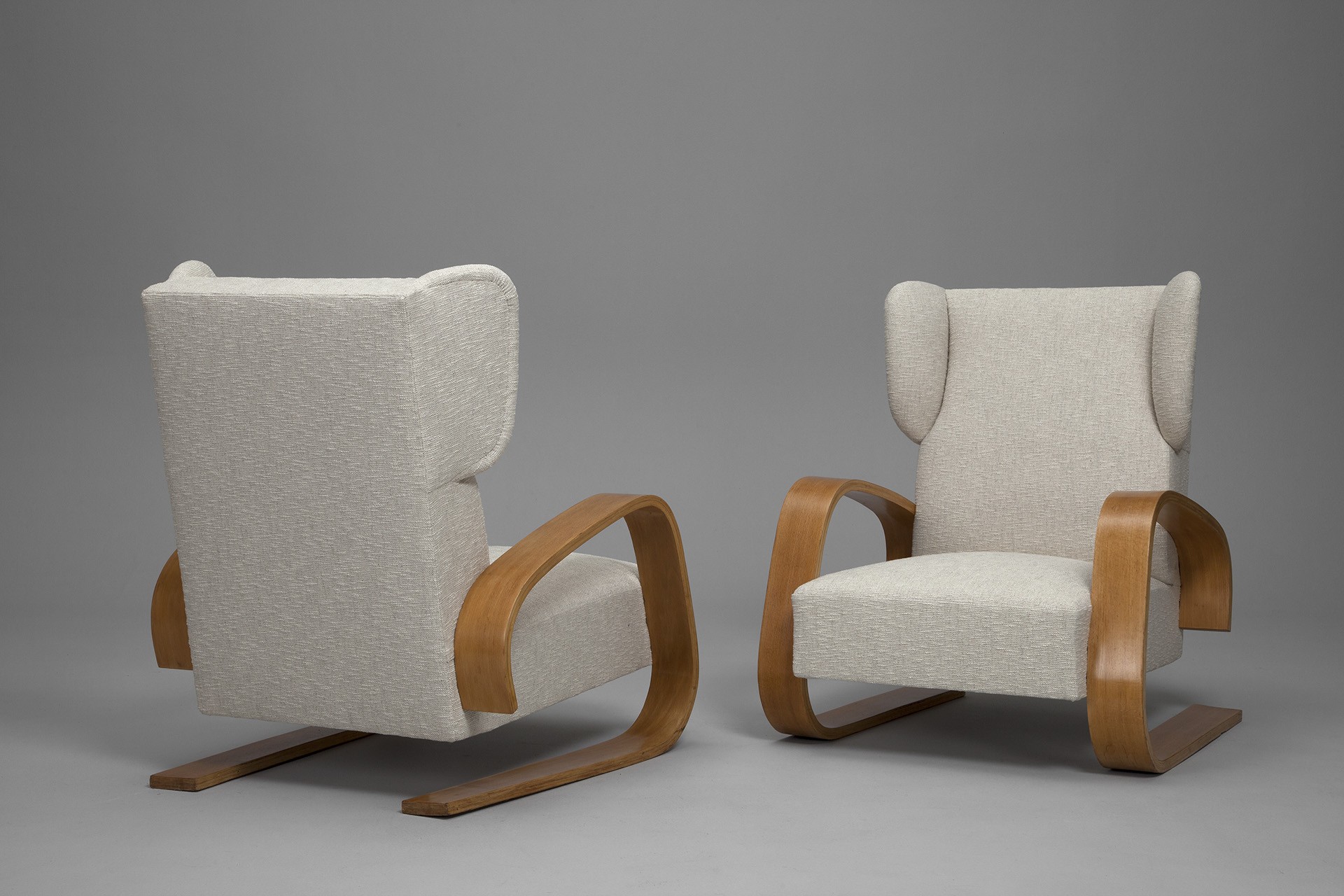 Pair of Wing Armchairs