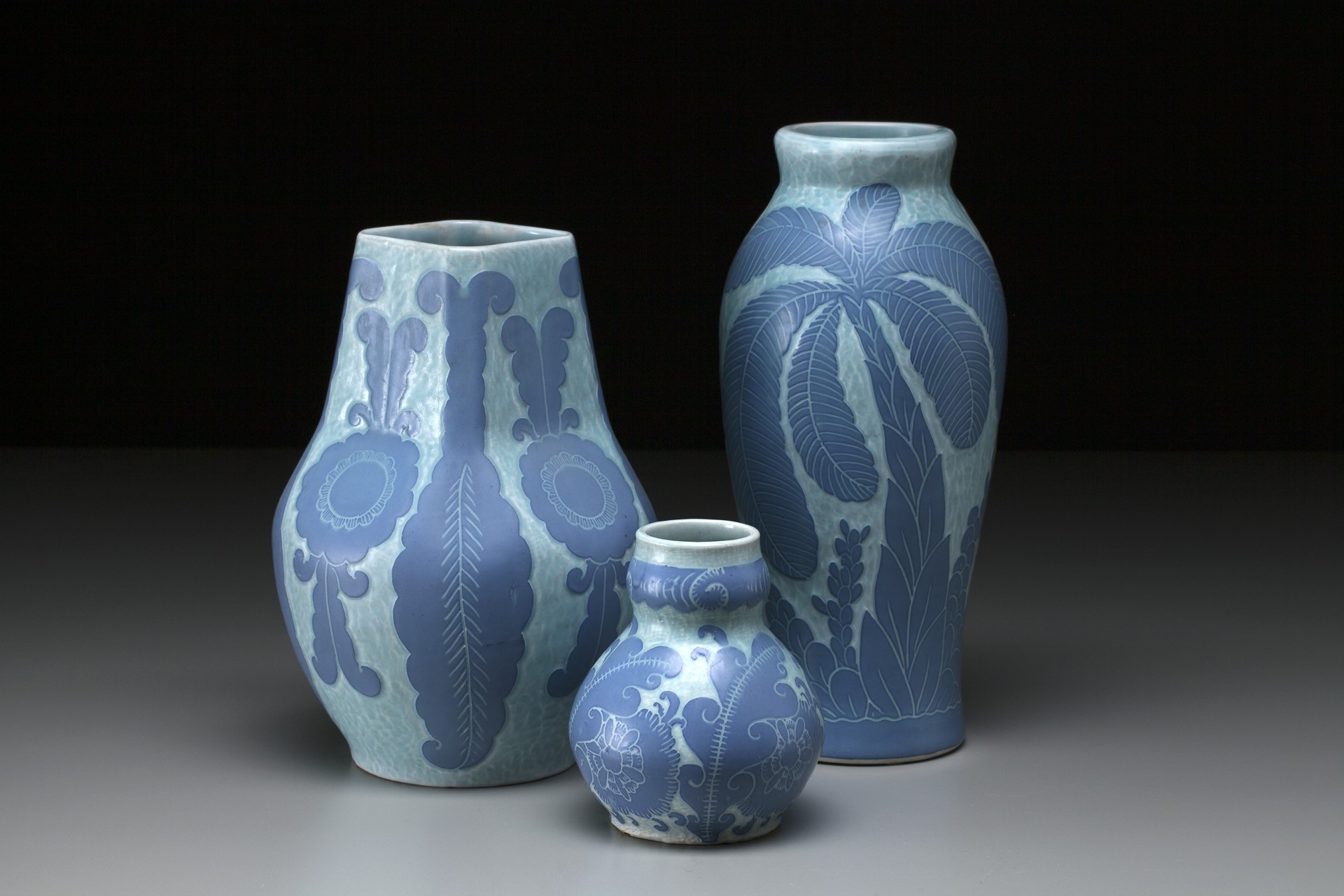 Group of Three Josef Ekberg Vases