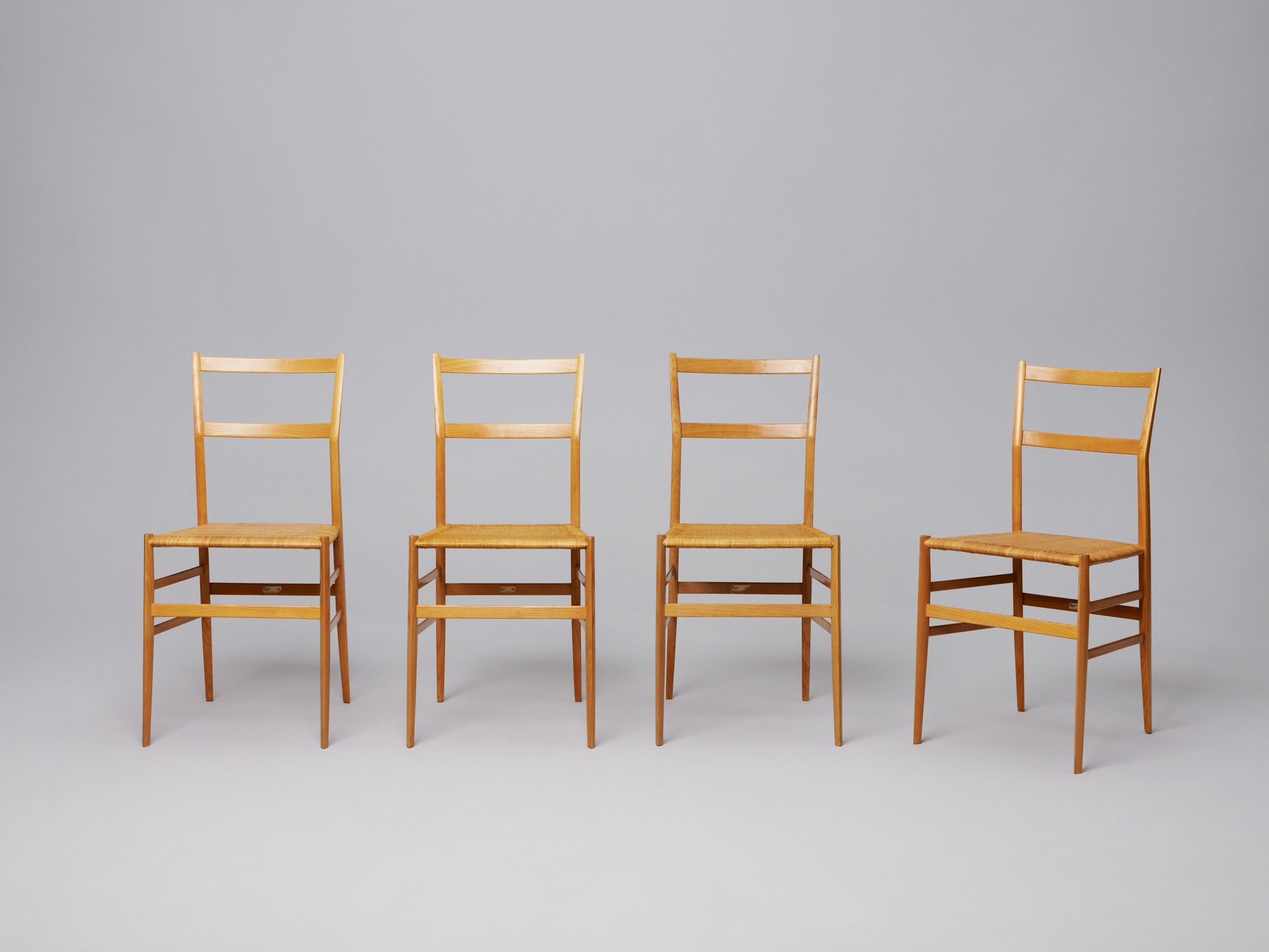 Set of Four 'Superleggera' Dining Chairs