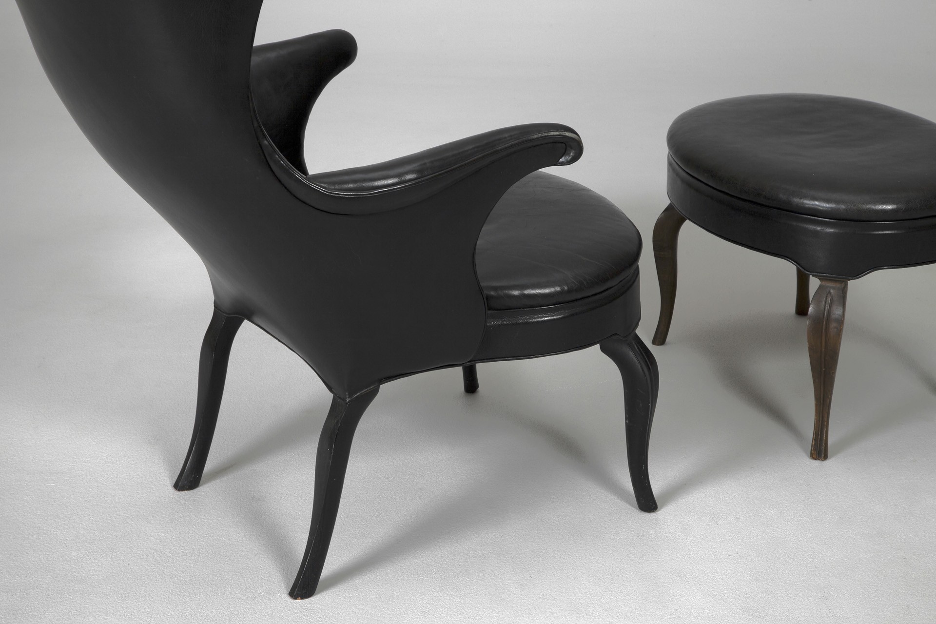 Wing Chair and Footstool image 7