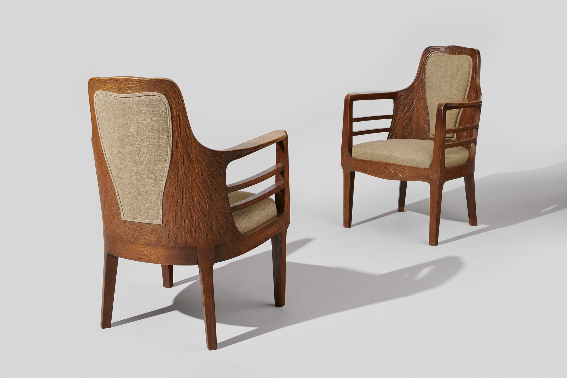 Pair of Swedish Arts and Crafts Armchairs