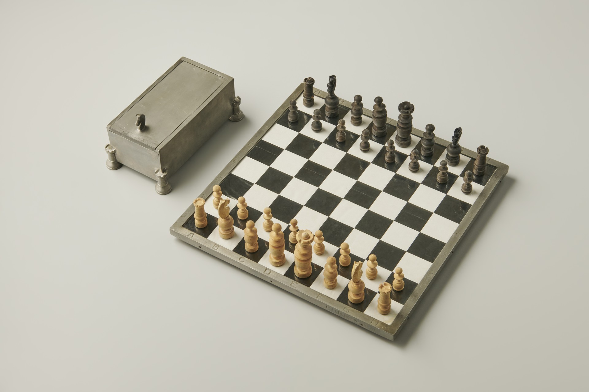Chess Set with Pewter Case
