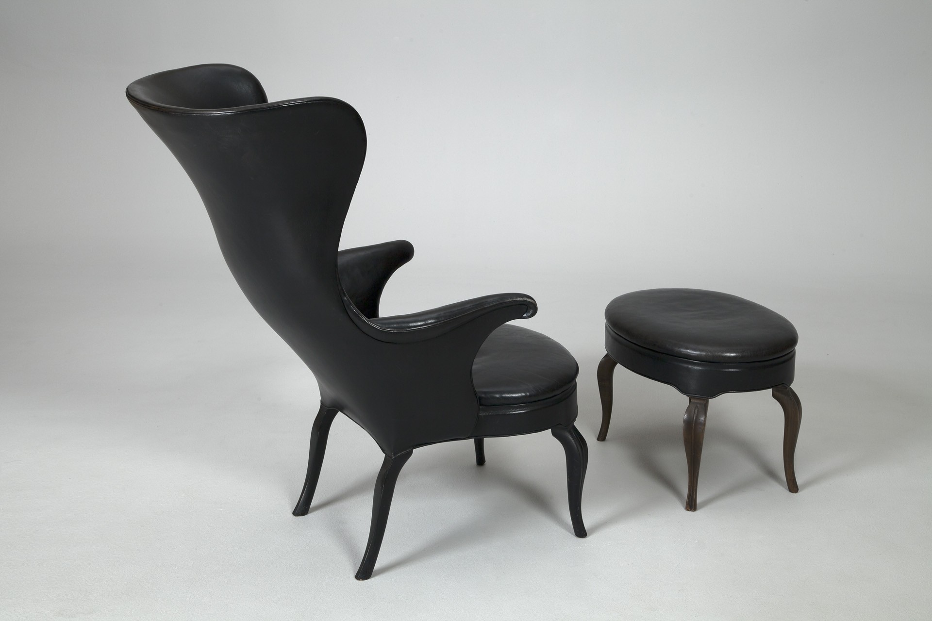 Wing Chair and Footstool image 4