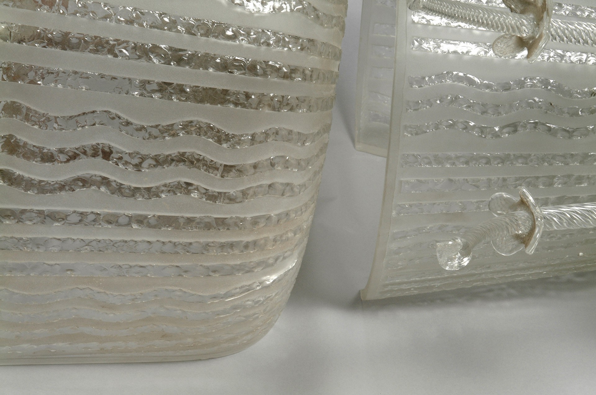 Pair of Large Orrefors Wall Fixtures image 2