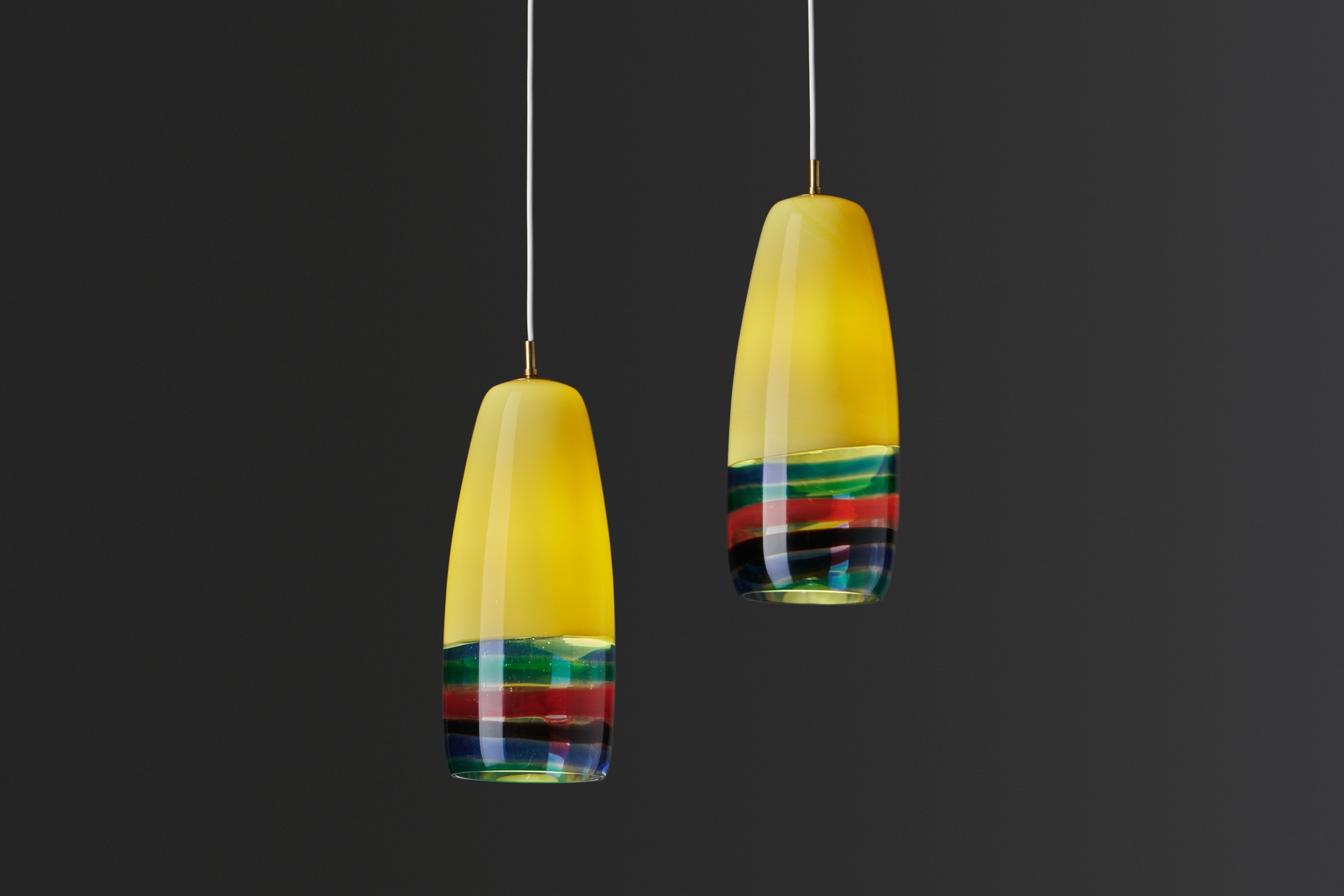 Pair of 'Sigaro' Pendant Lights