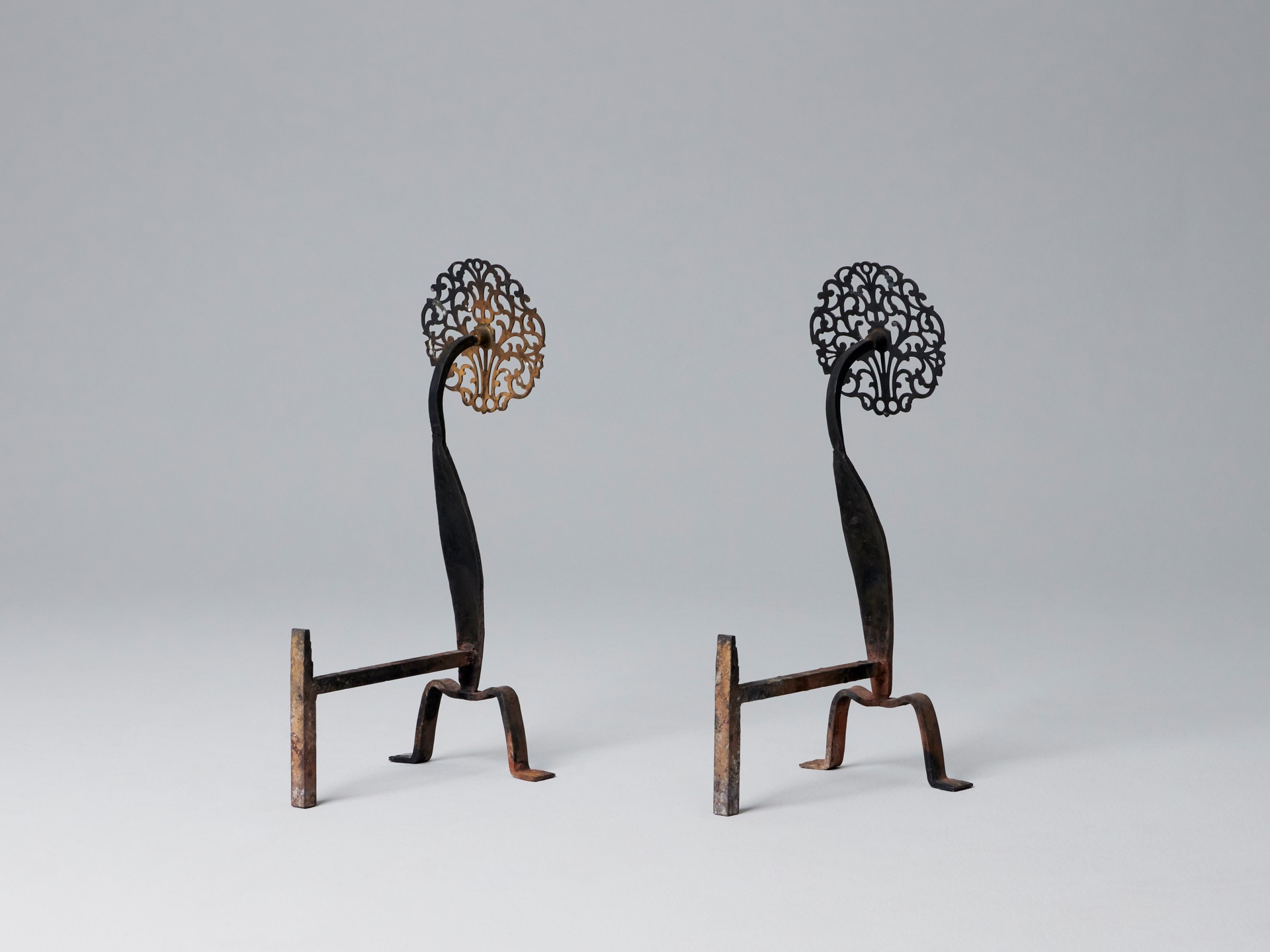 Pair of English Arts and Crafts Fire Dogs image 4