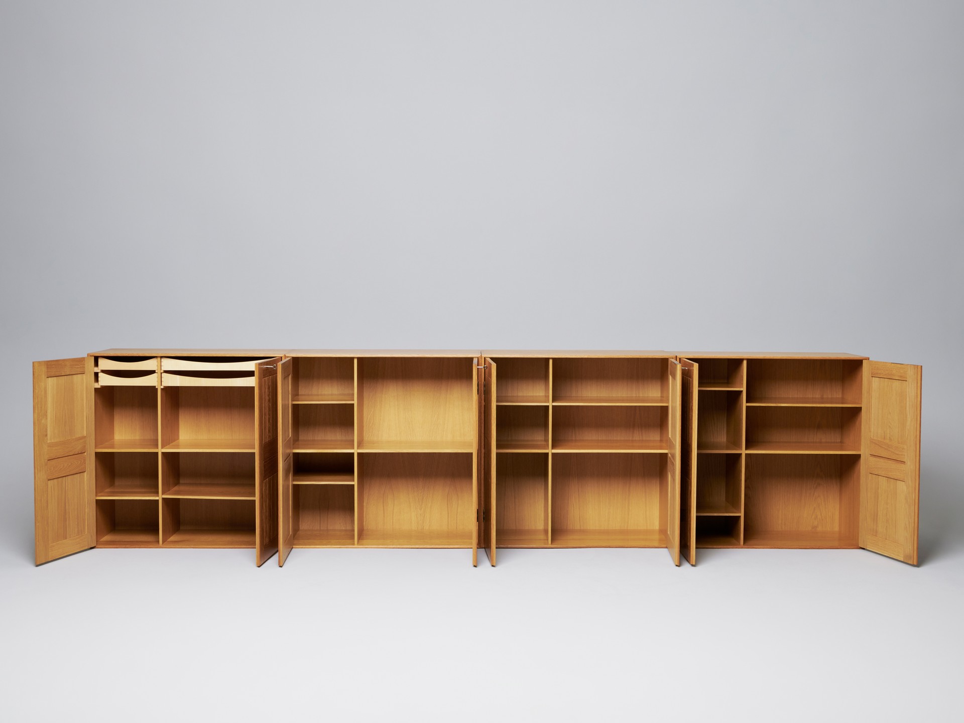 Set of Four Oak Cabinets image 4